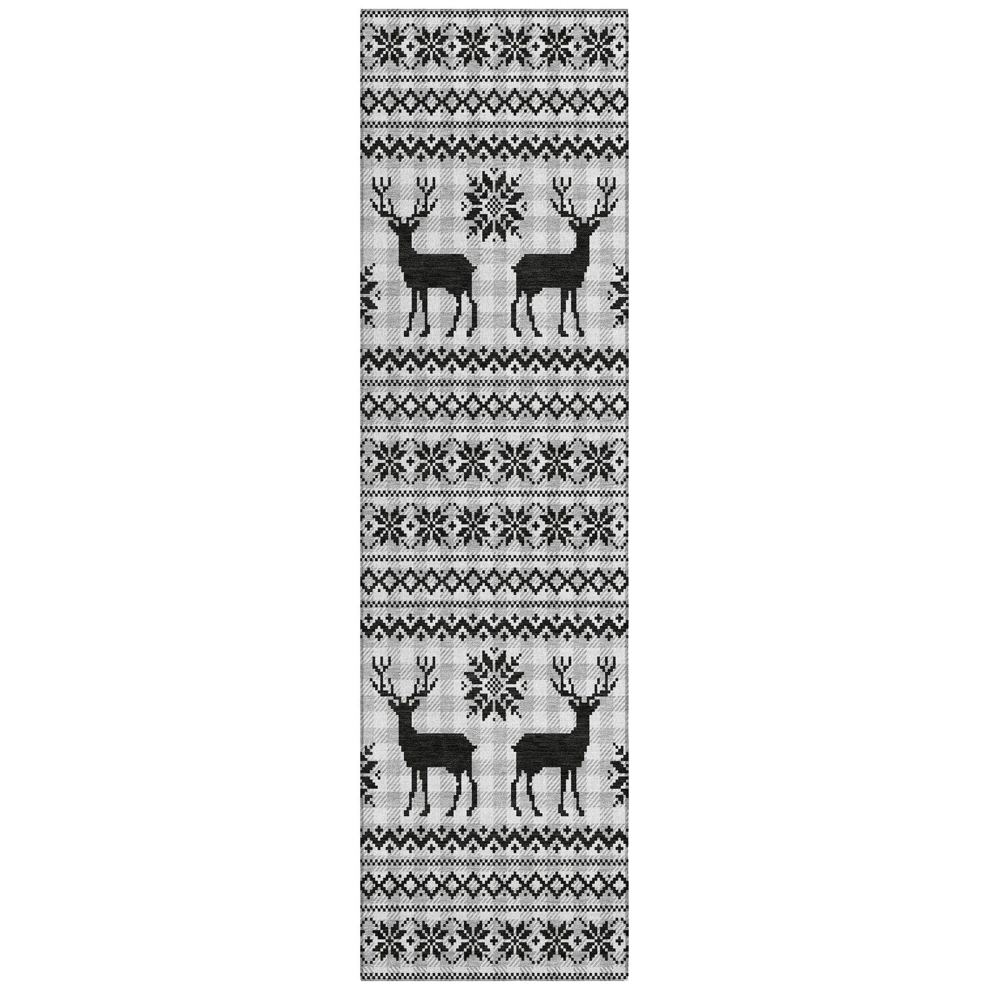 Addison Rugs Quaion Gray Washable Indoor-Outdoor Rug