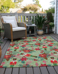 Addison Rugs Quaira Green Washable Indoor-Outdoor Rug