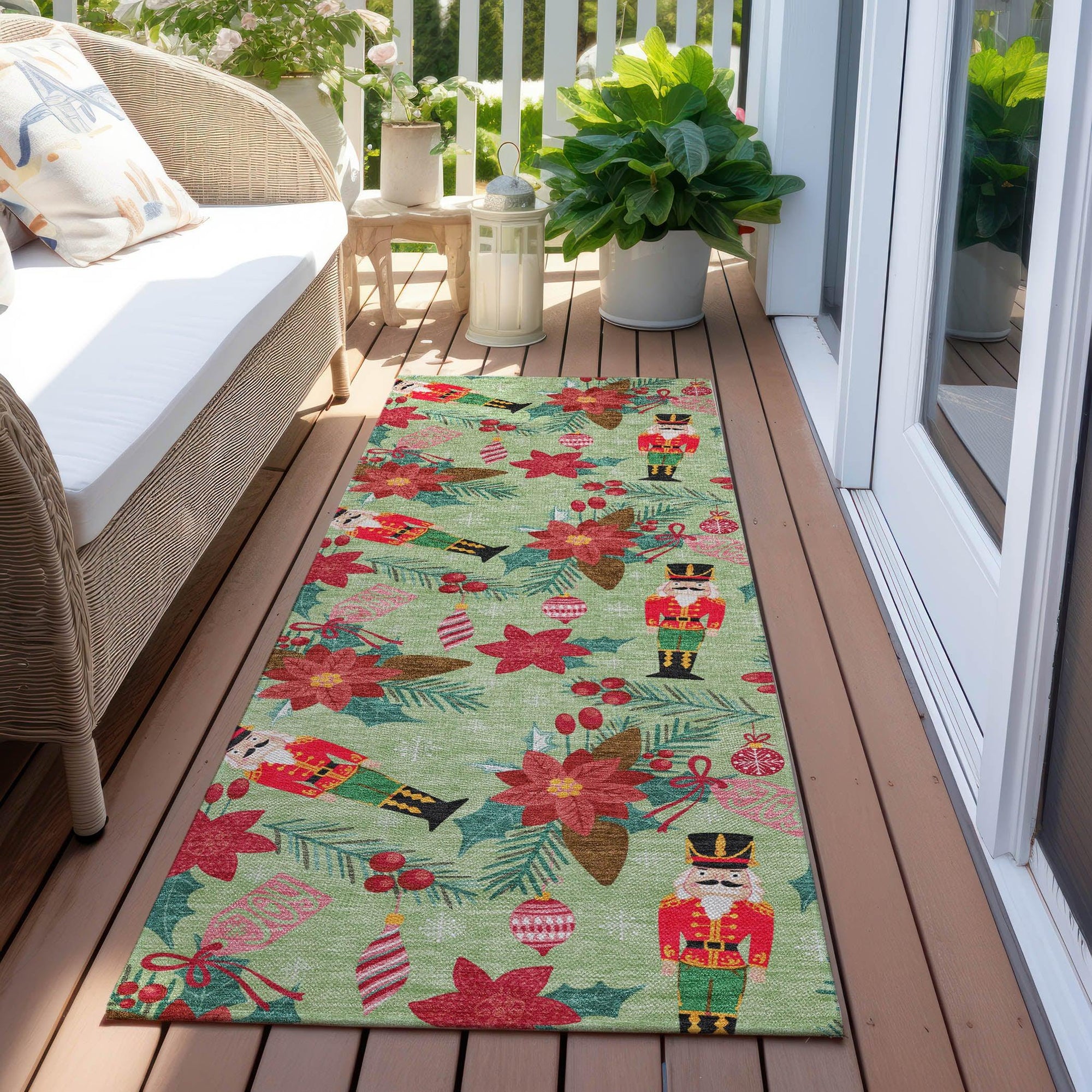Addison Rugs Quaira Green Washable Indoor-Outdoor Rug
