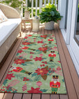 Addison Rugs Quaira Green Washable Indoor-Outdoor Rug