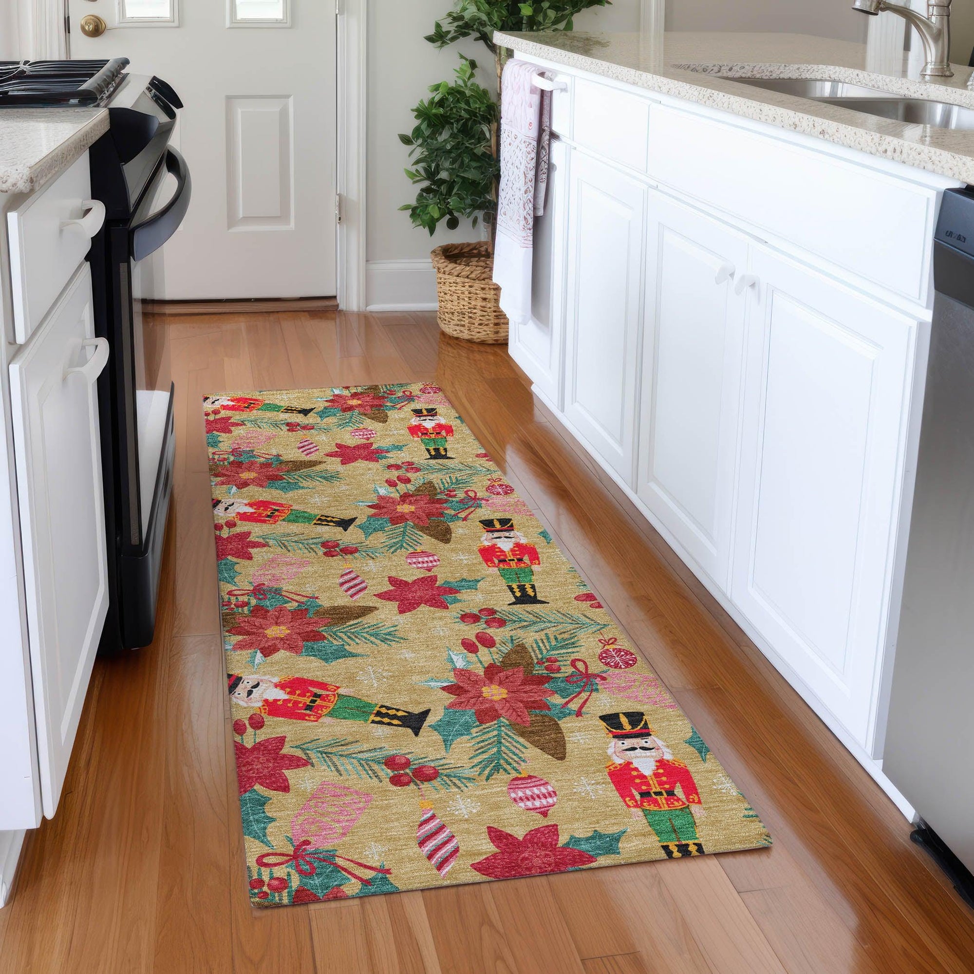 Addison Rugs Quaius Gold Washable Indoor-Outdoor Rug