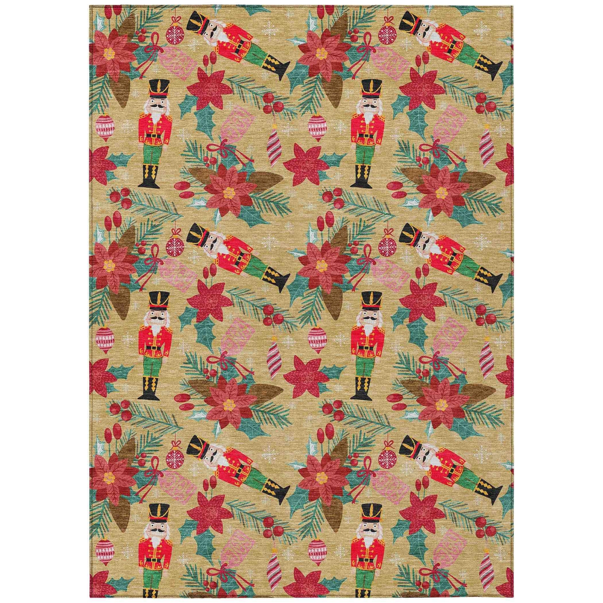 Addison Rugs Quaius Gold Washable Indoor-Outdoor Rug
