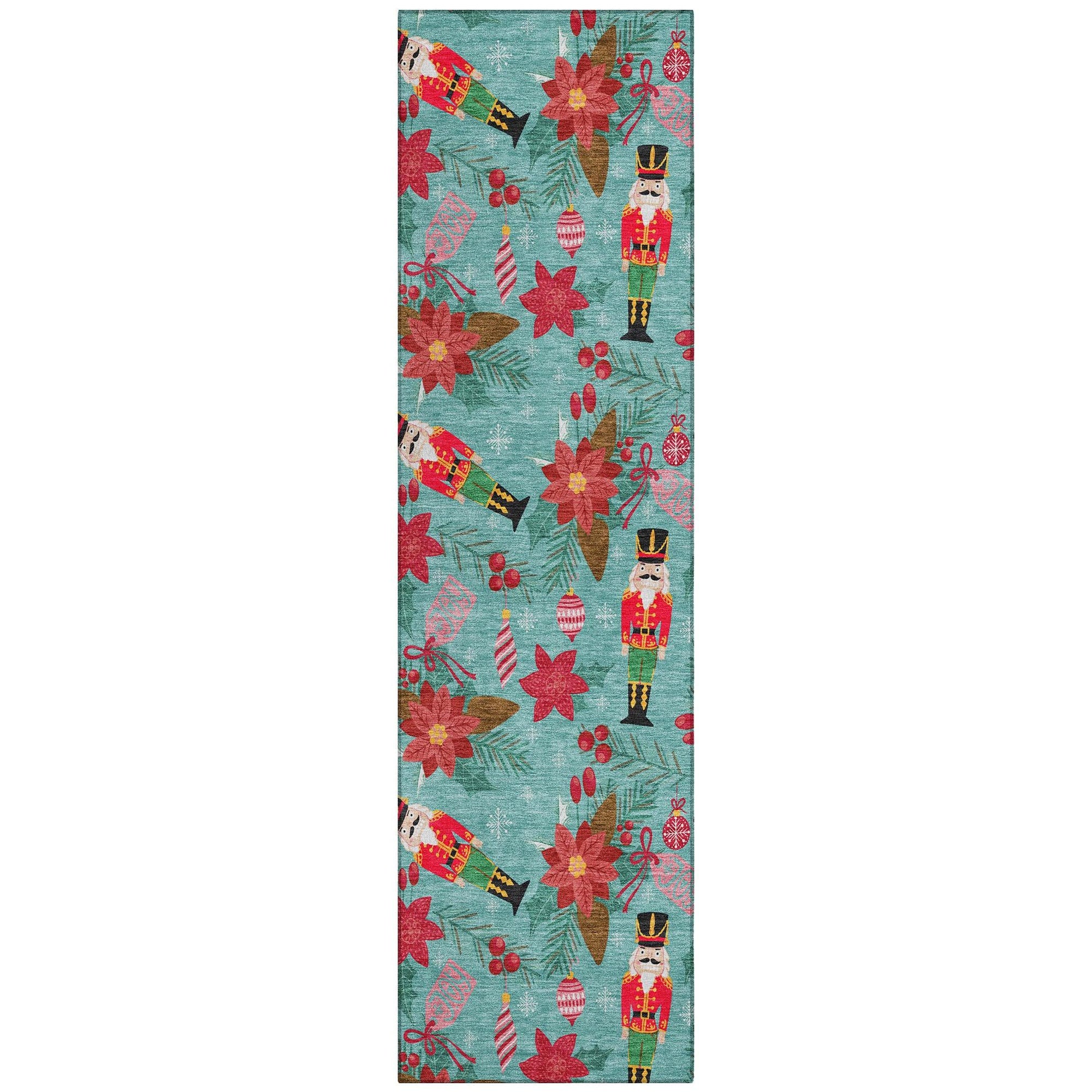 Addison Rugs Quaius Teal Washable Indoor-Outdoor Rug