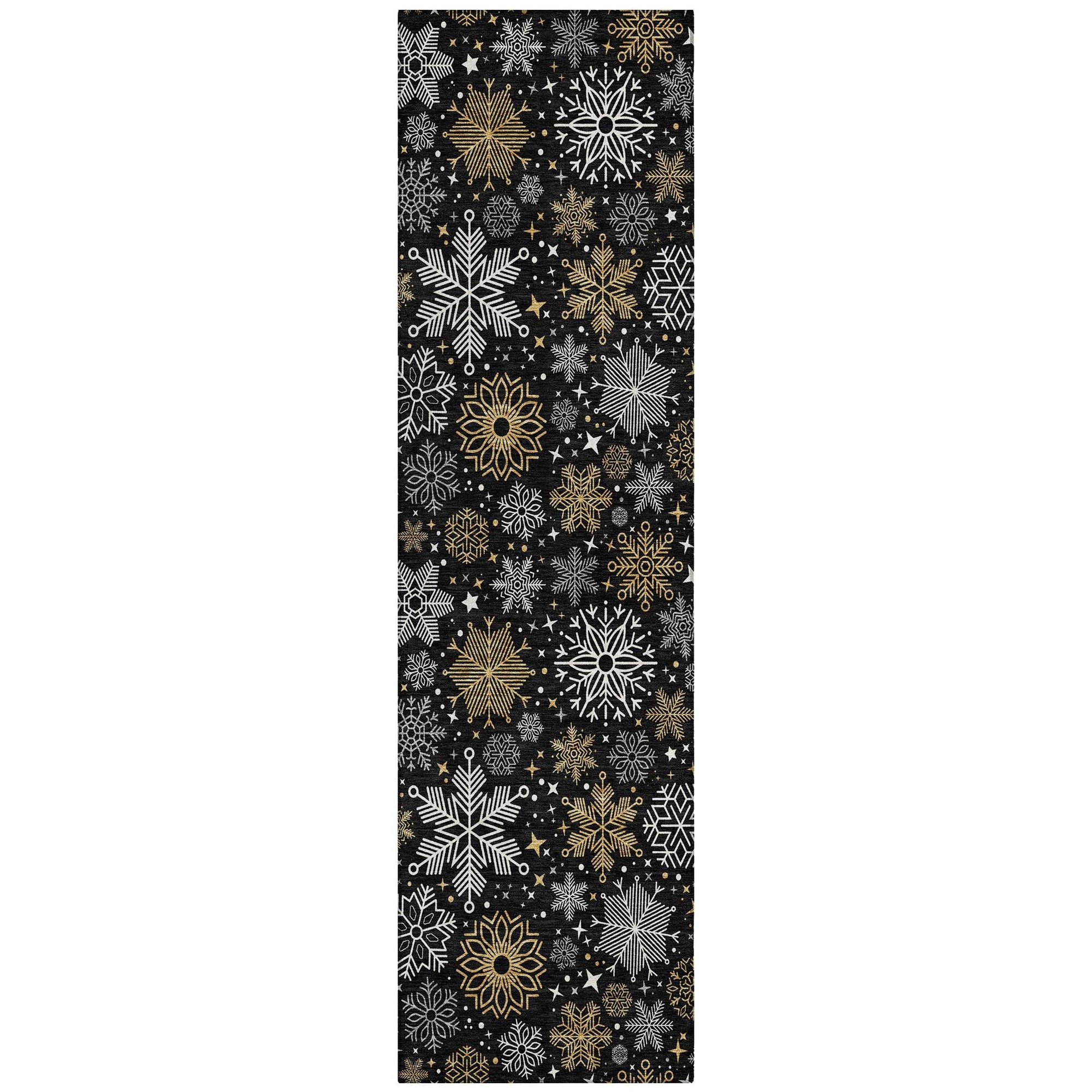 Addison Rugs Quaon Black Washable Indoor-Outdoor Rug