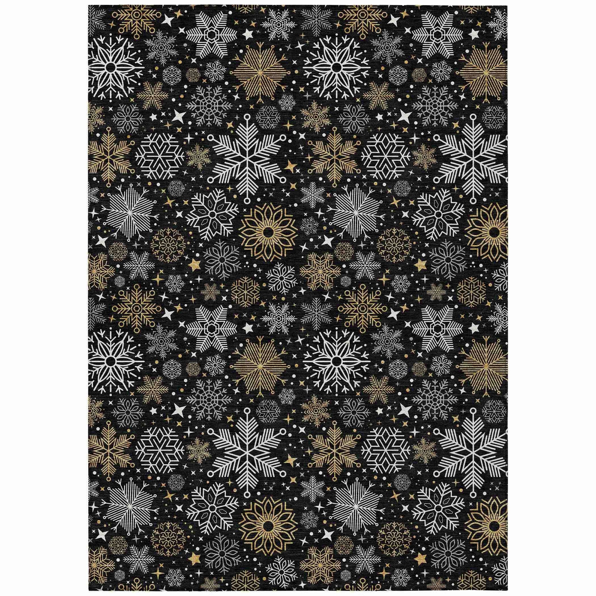 Addison Rugs Quaon Black Washable Indoor-Outdoor Rug