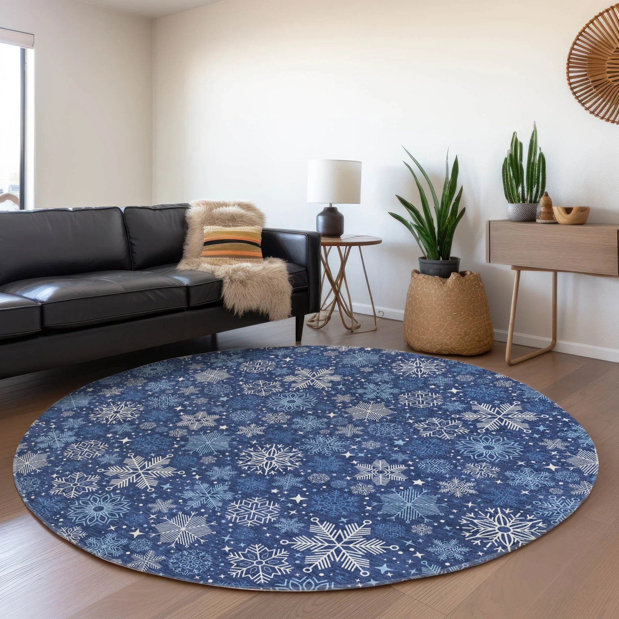 Addison Rugs Quaon Navy Washable Indoor-Outdoor Rug