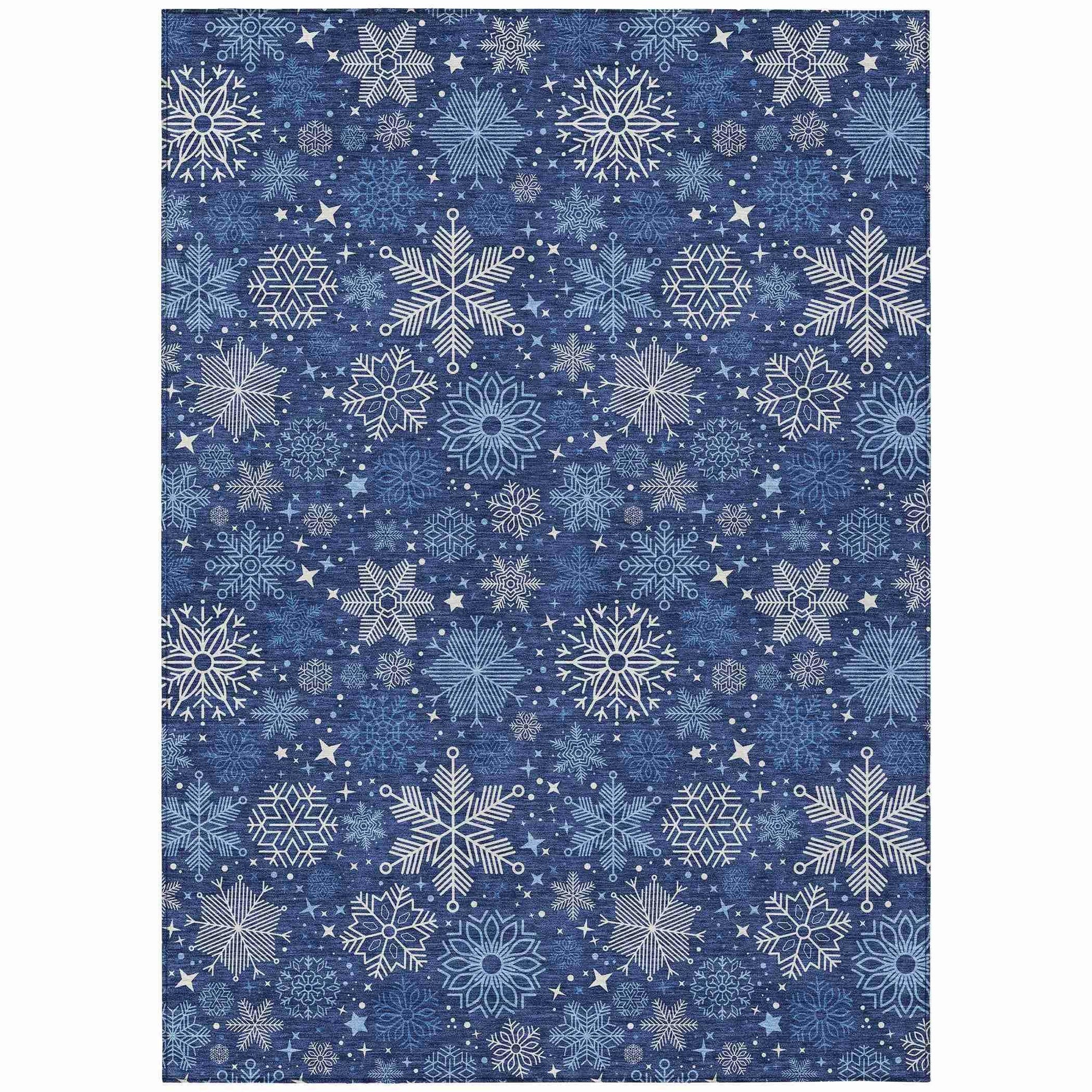Addison Rugs Quaon Navy Washable Indoor-Outdoor Rug