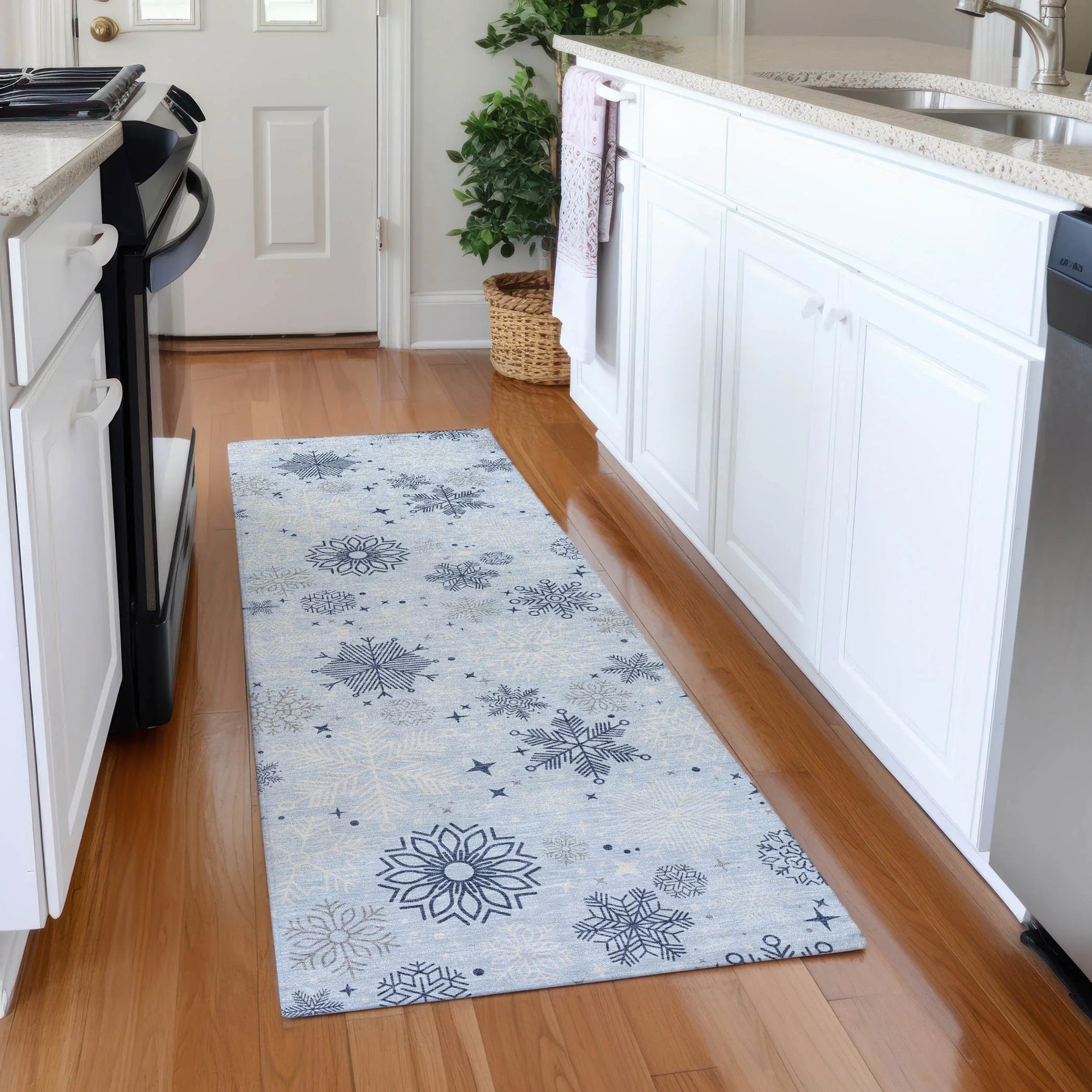 Addison Rugs Quaon Blue Washable Indoor-Outdoor Rug