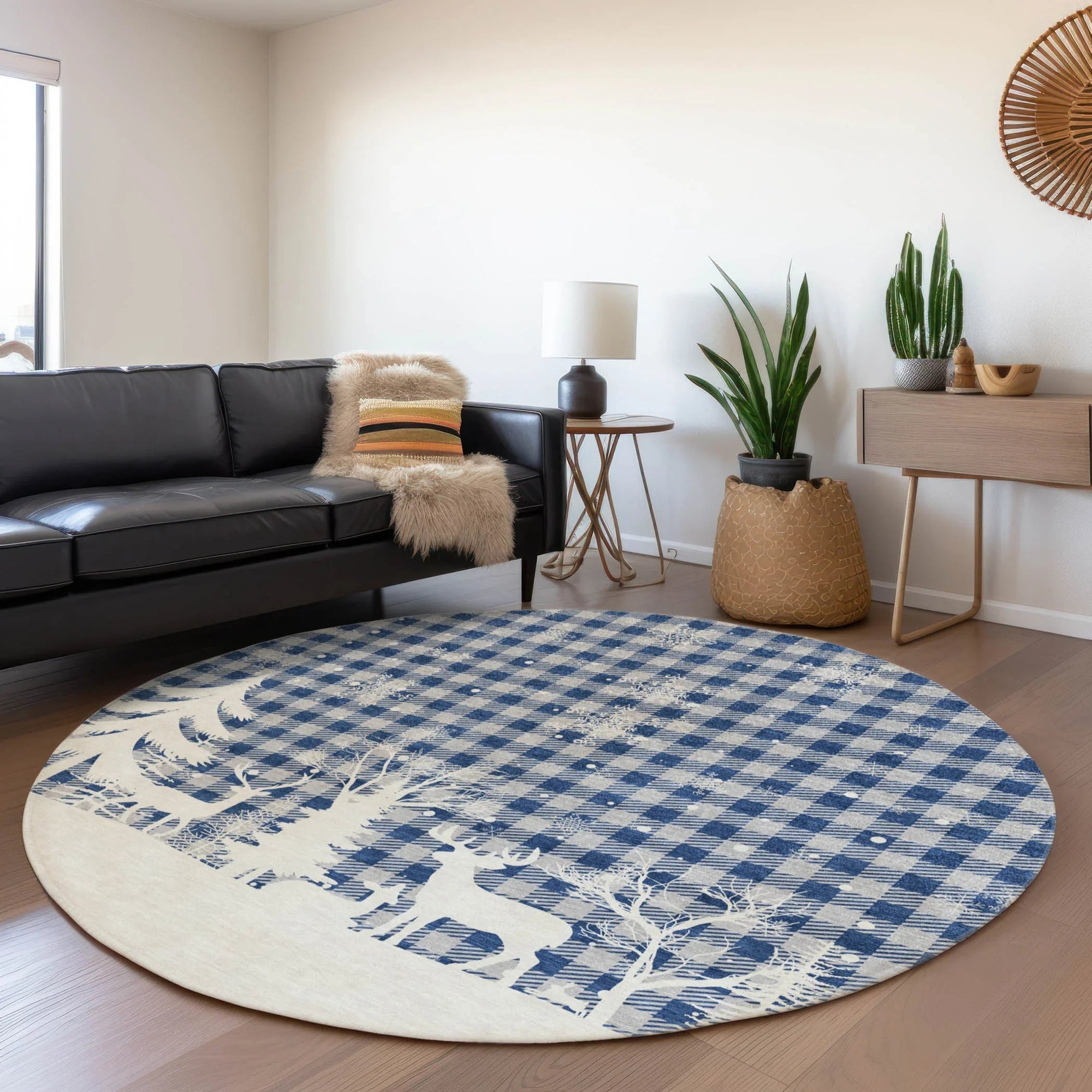 Addison Rugs Quaora Blue Washable Indoor-Outdoor Rug