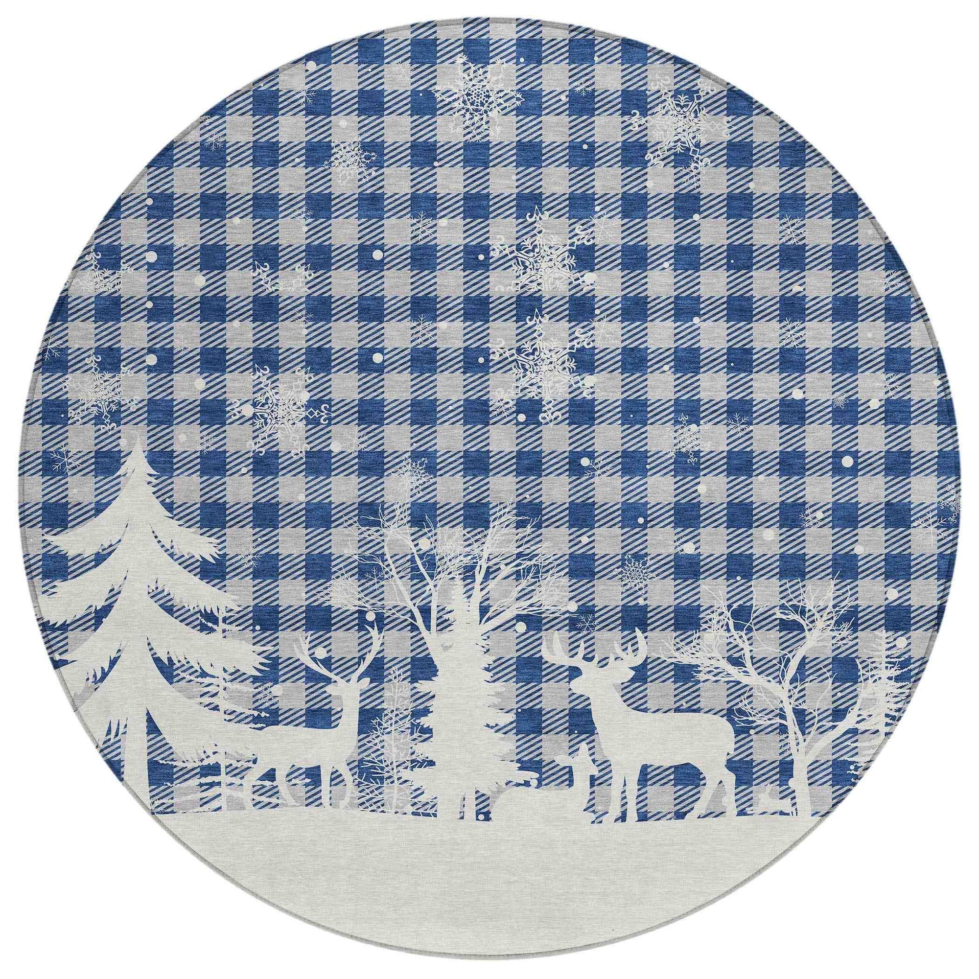 Addison Rugs Quaora Blue Washable Indoor-Outdoor Rug