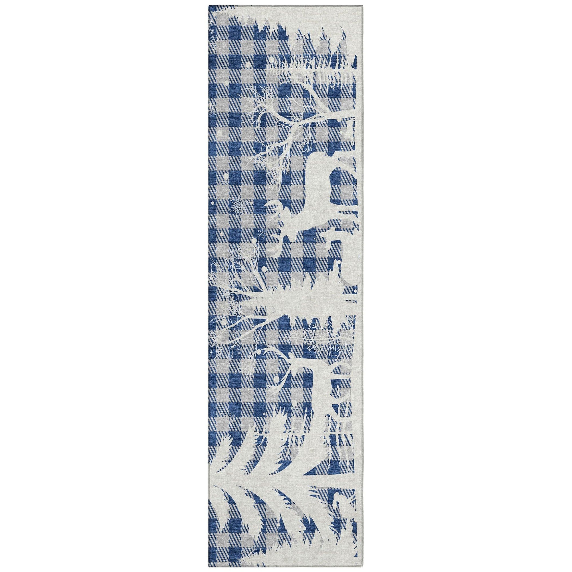Addison Rugs Quaora Blue Washable Indoor-Outdoor Rug