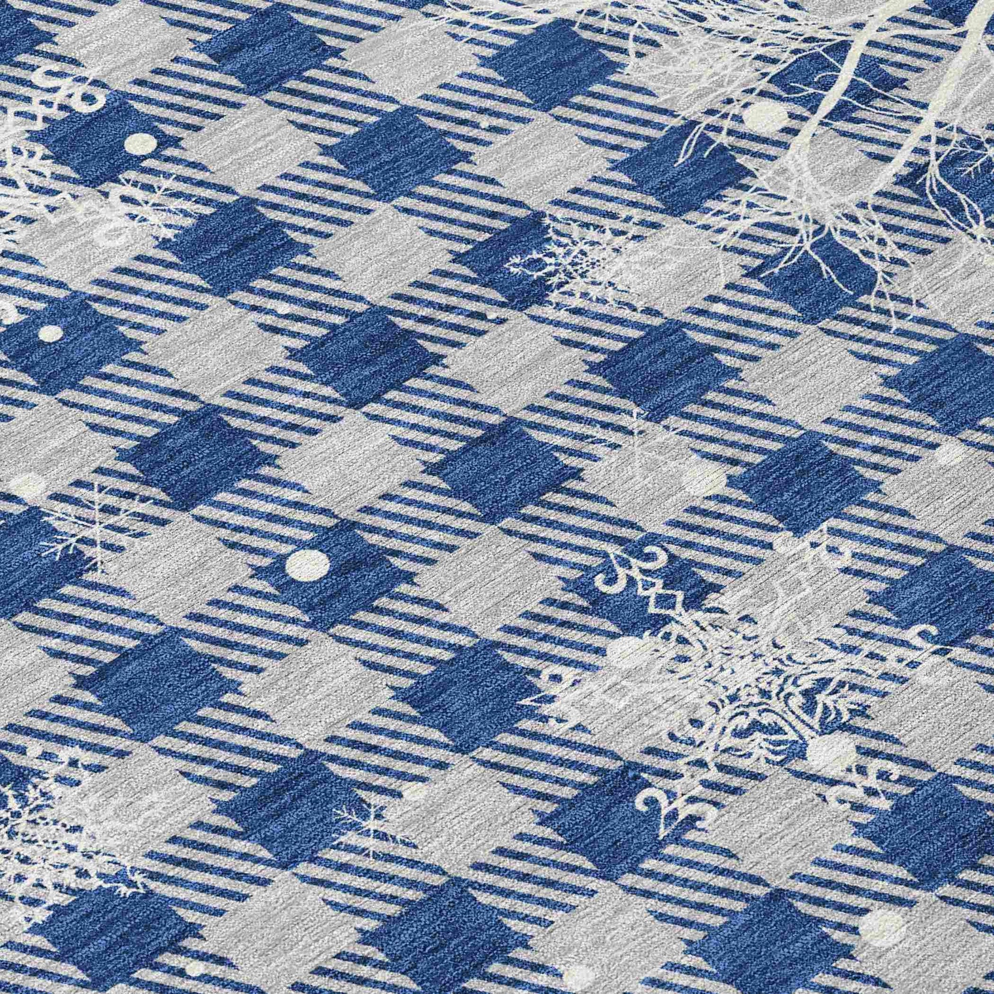 Addison Rugs Quaora Blue Washable Indoor-Outdoor Rug