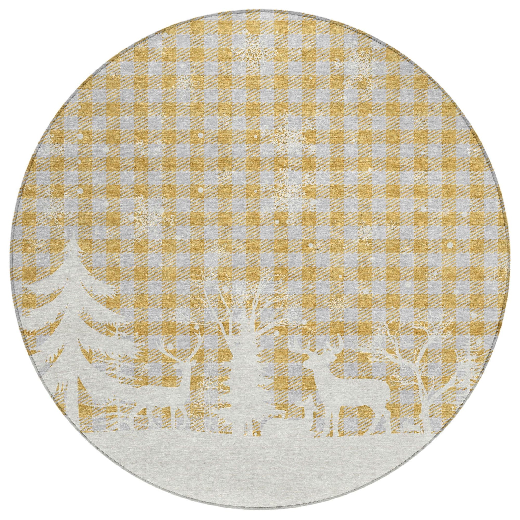 Addison Rugs Quaora Gold Washable Indoor-Outdoor Rug