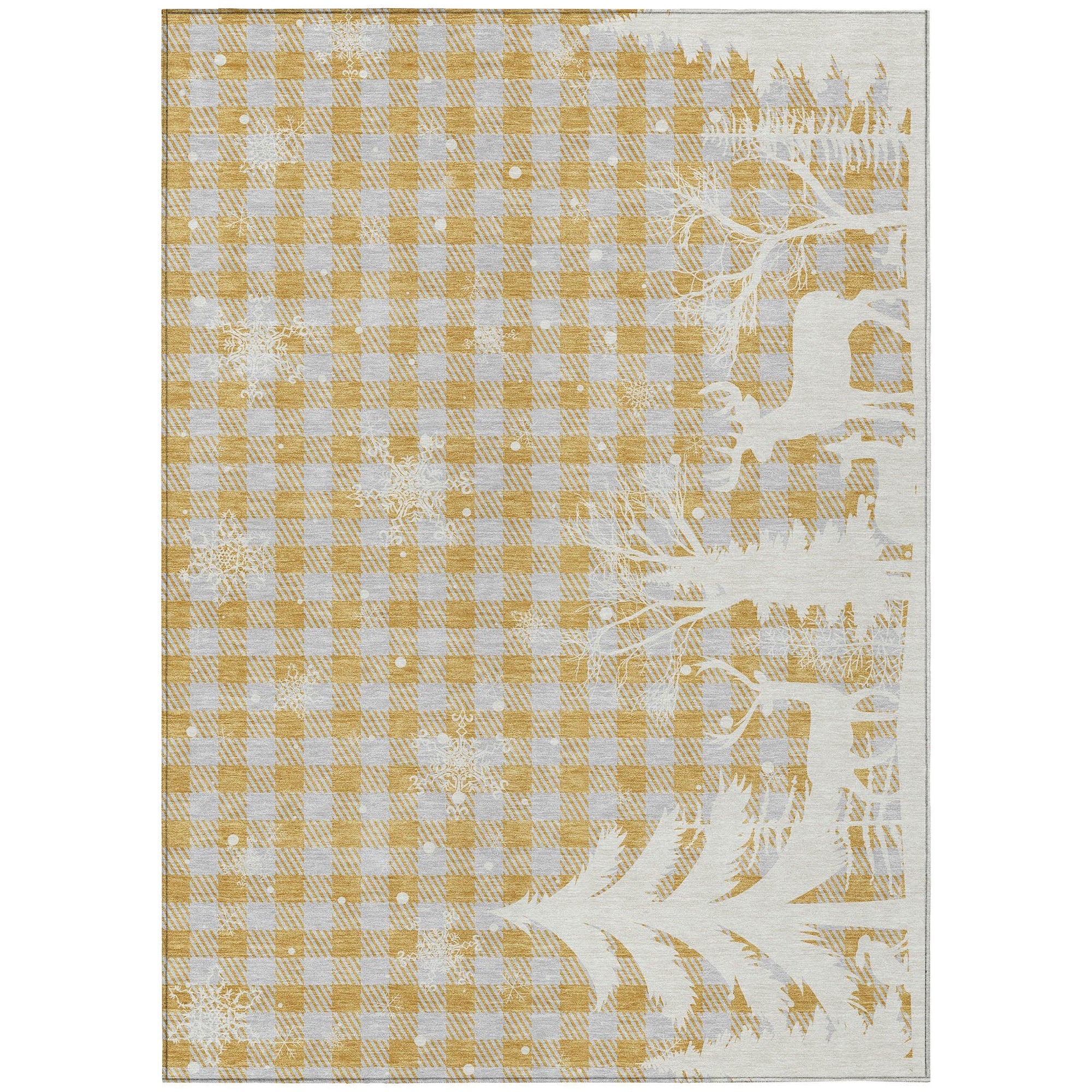 Addison Rugs Quaora Gold Washable Indoor-Outdoor Rug