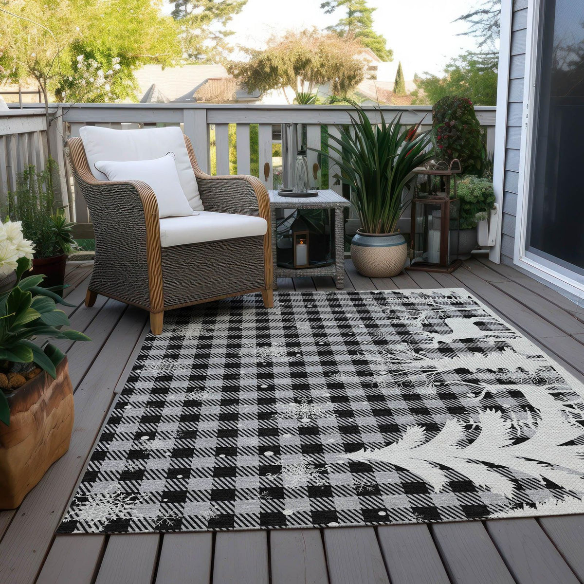 Addison Rugs Quaora Gray Washable Indoor-Outdoor Rug
