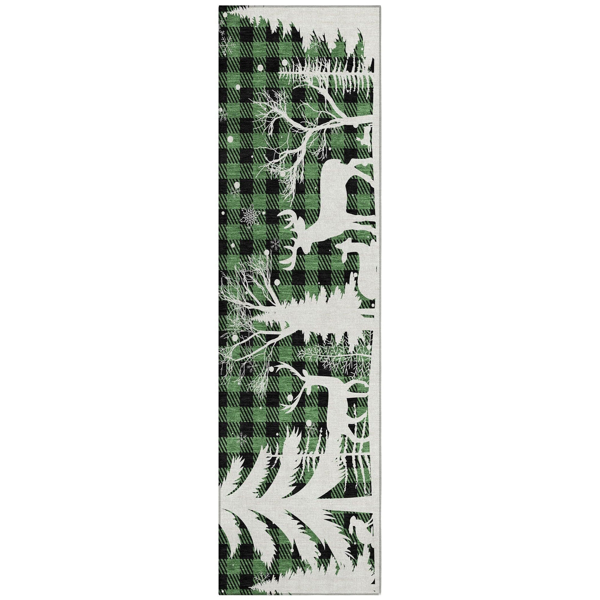 Addison Rugs Quaora Green Washable Indoor-Outdoor Rug
