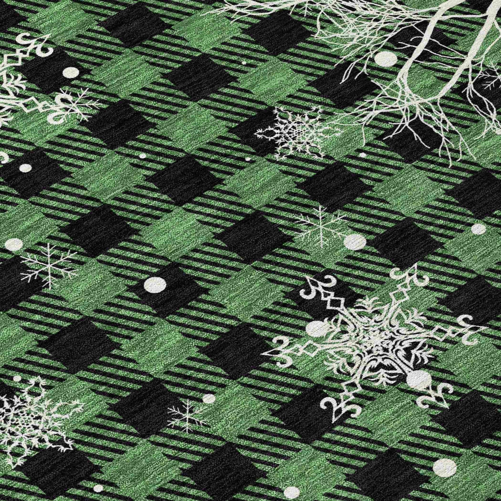 Addison Rugs Quaora Green Washable Indoor-Outdoor Rug