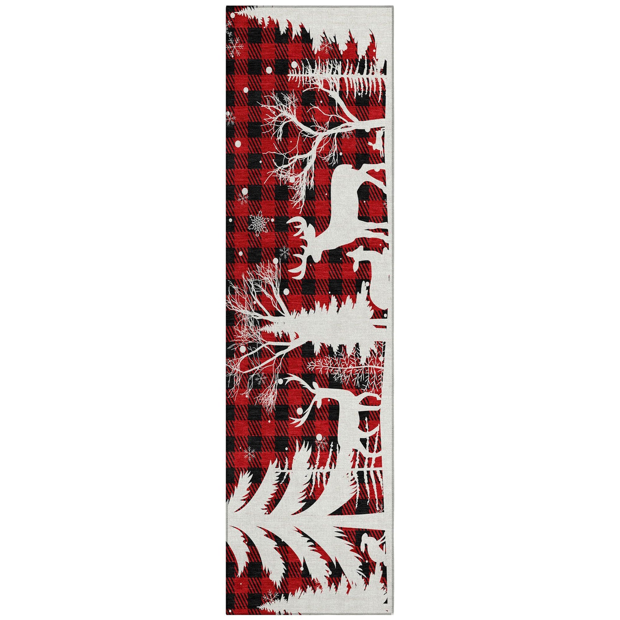 Addison Rugs Quaora Red Washable Indoor-Outdoor Rug