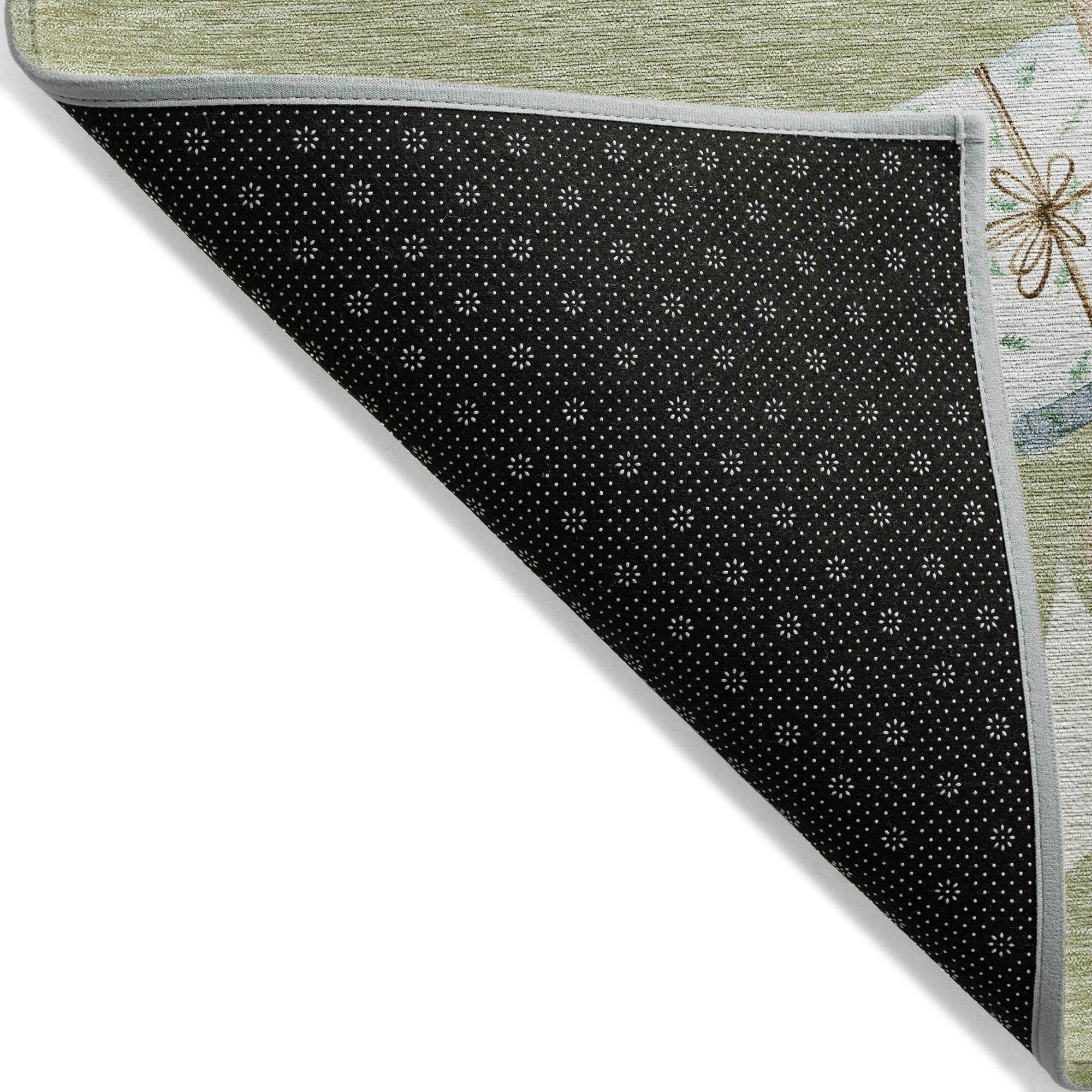 Addison Rugs Raeain Green Washable Indoor-Outdoor Rug