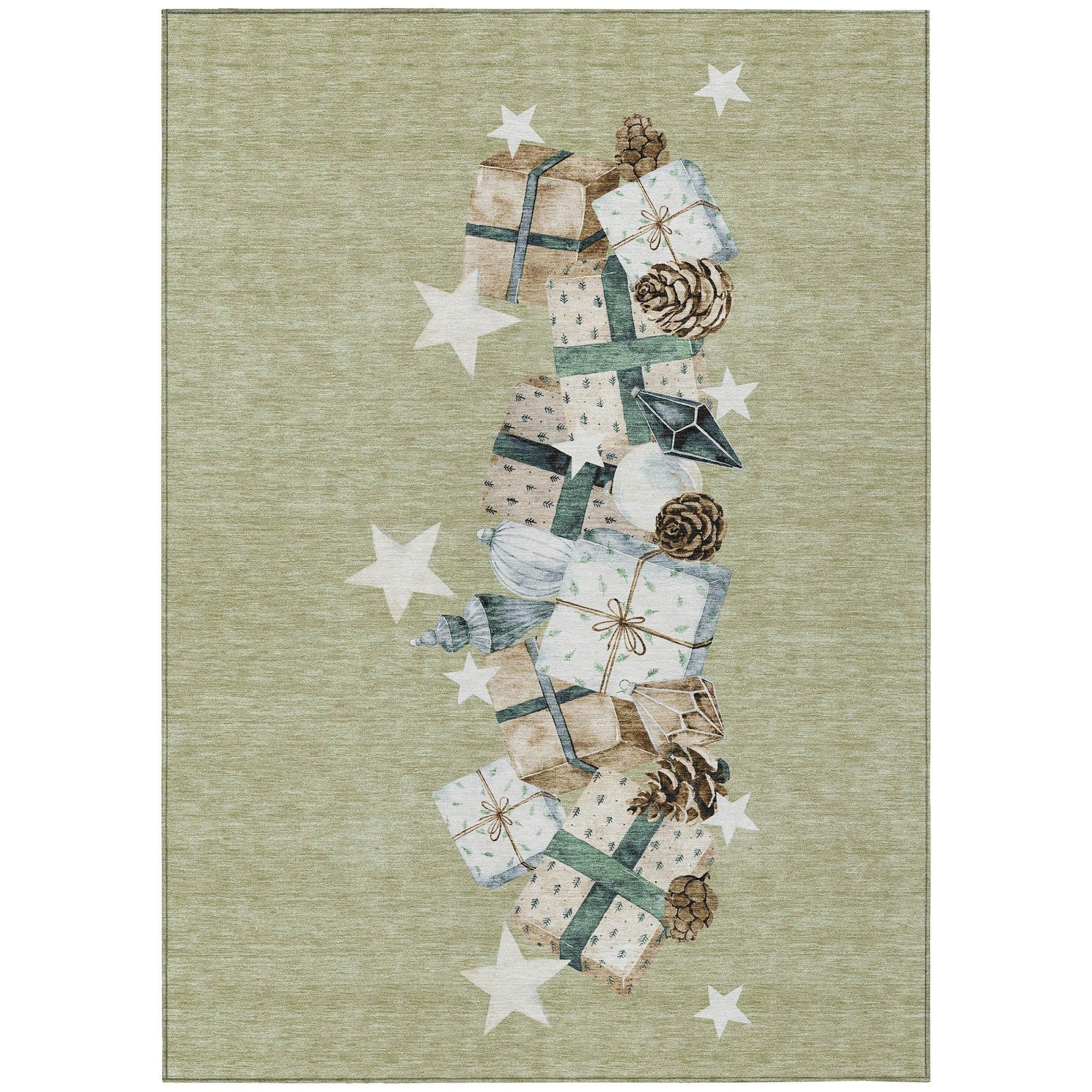 Addison Rugs Raeain Green Washable Indoor-Outdoor Rug
