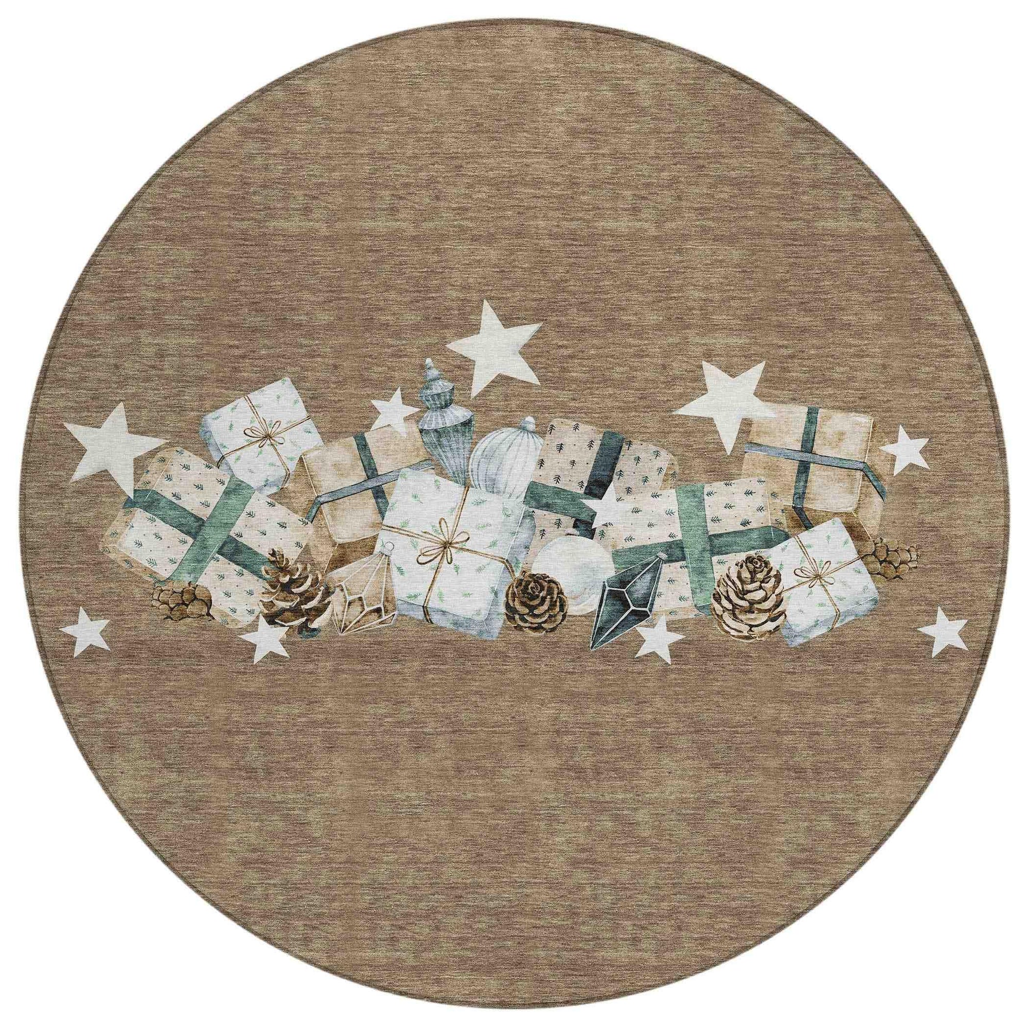 Addison Rugs Raeain Brown Washable Indoor-Outdoor Rug