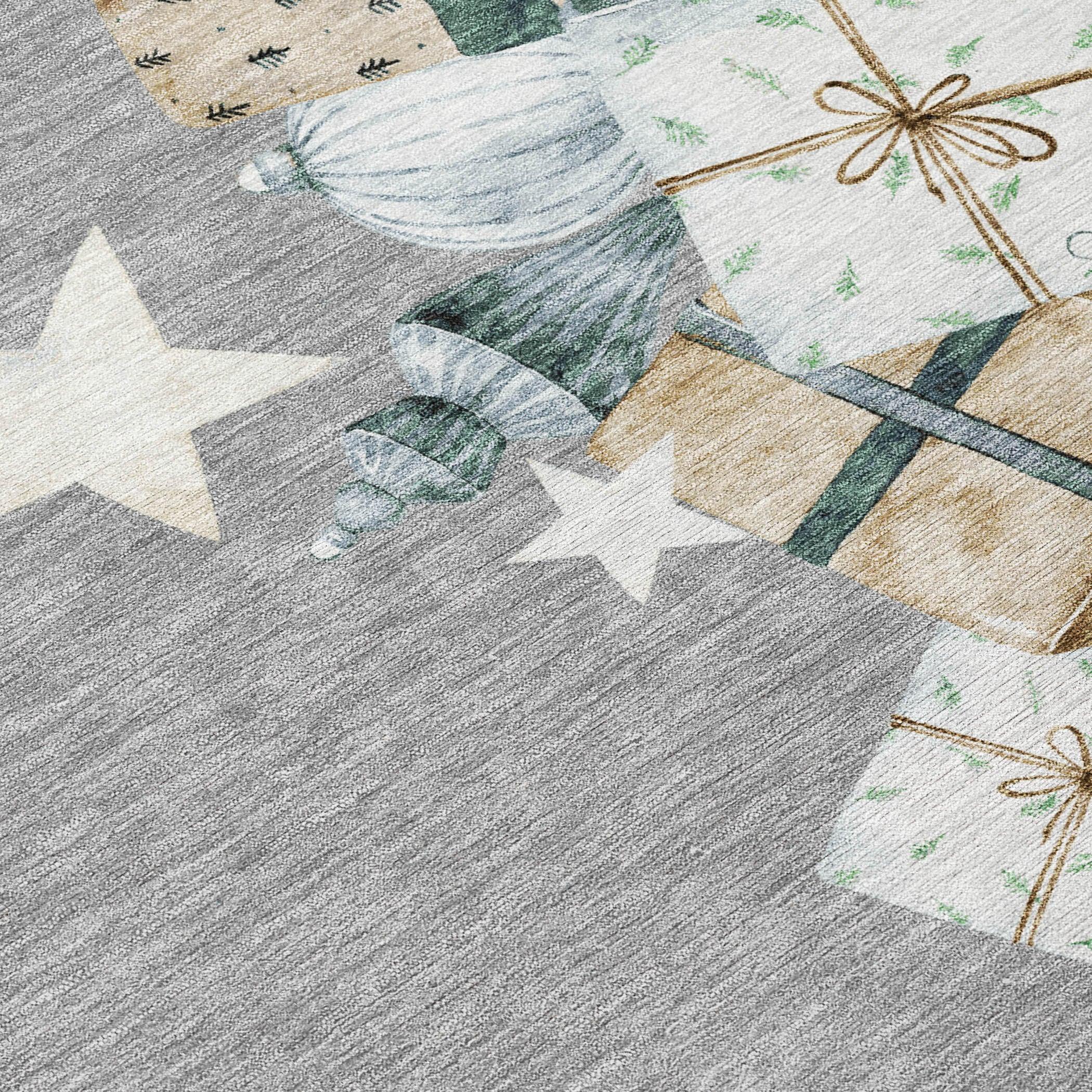 Raeain Gray Washable Indoor-Outdoor Rug