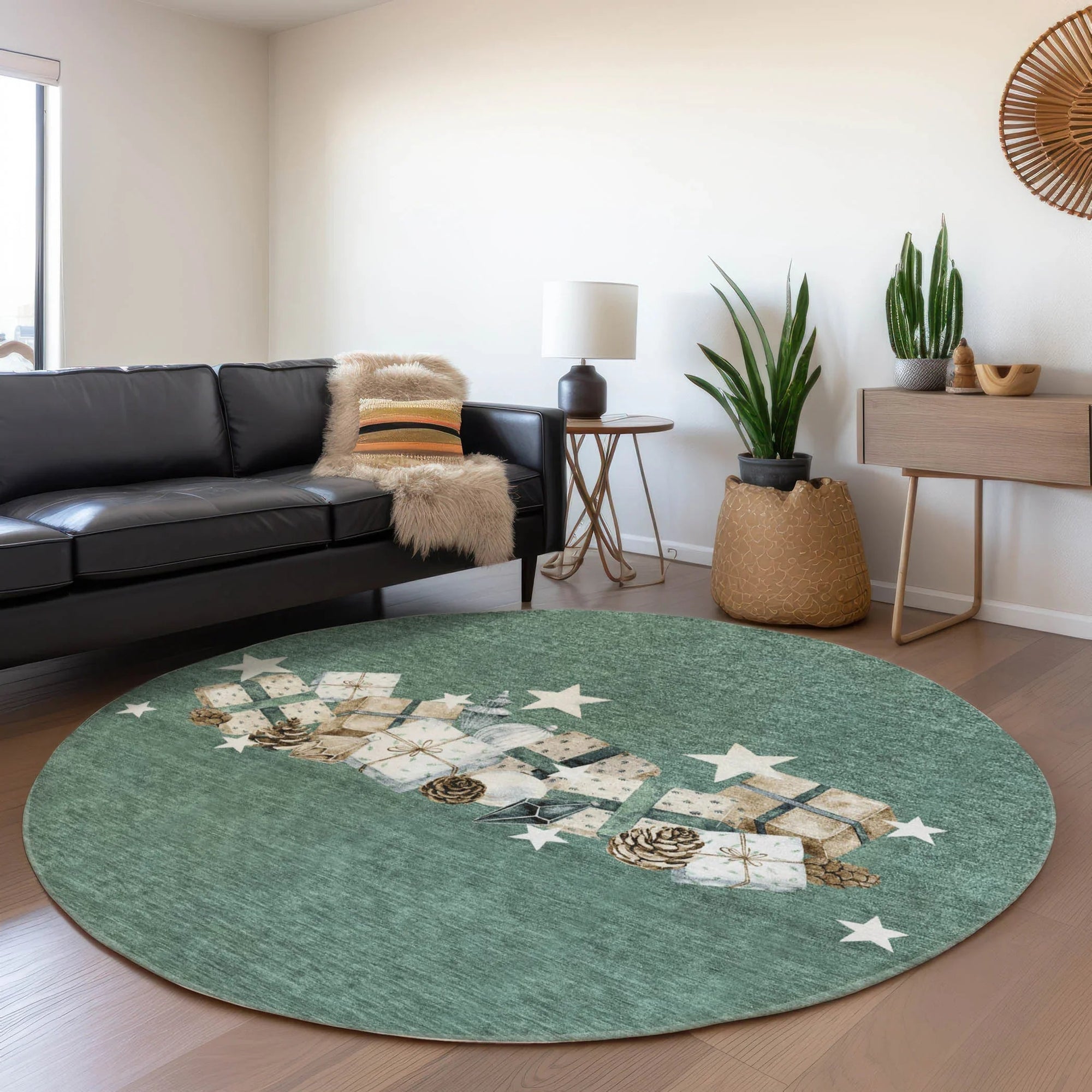 Raeain Blue Washable Indoor-Outdoor Rug
