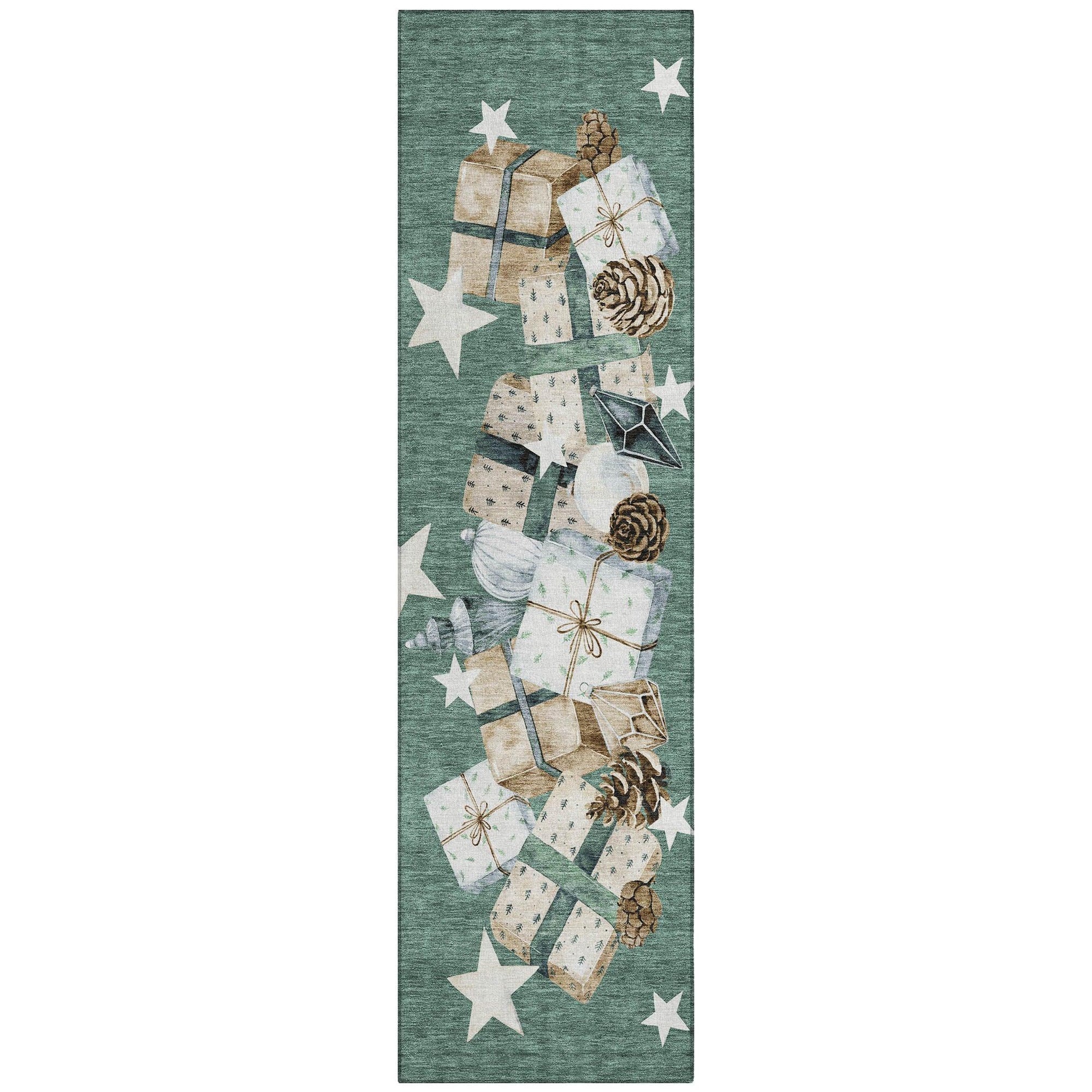 Raeain Blue Washable Indoor-Outdoor Rug