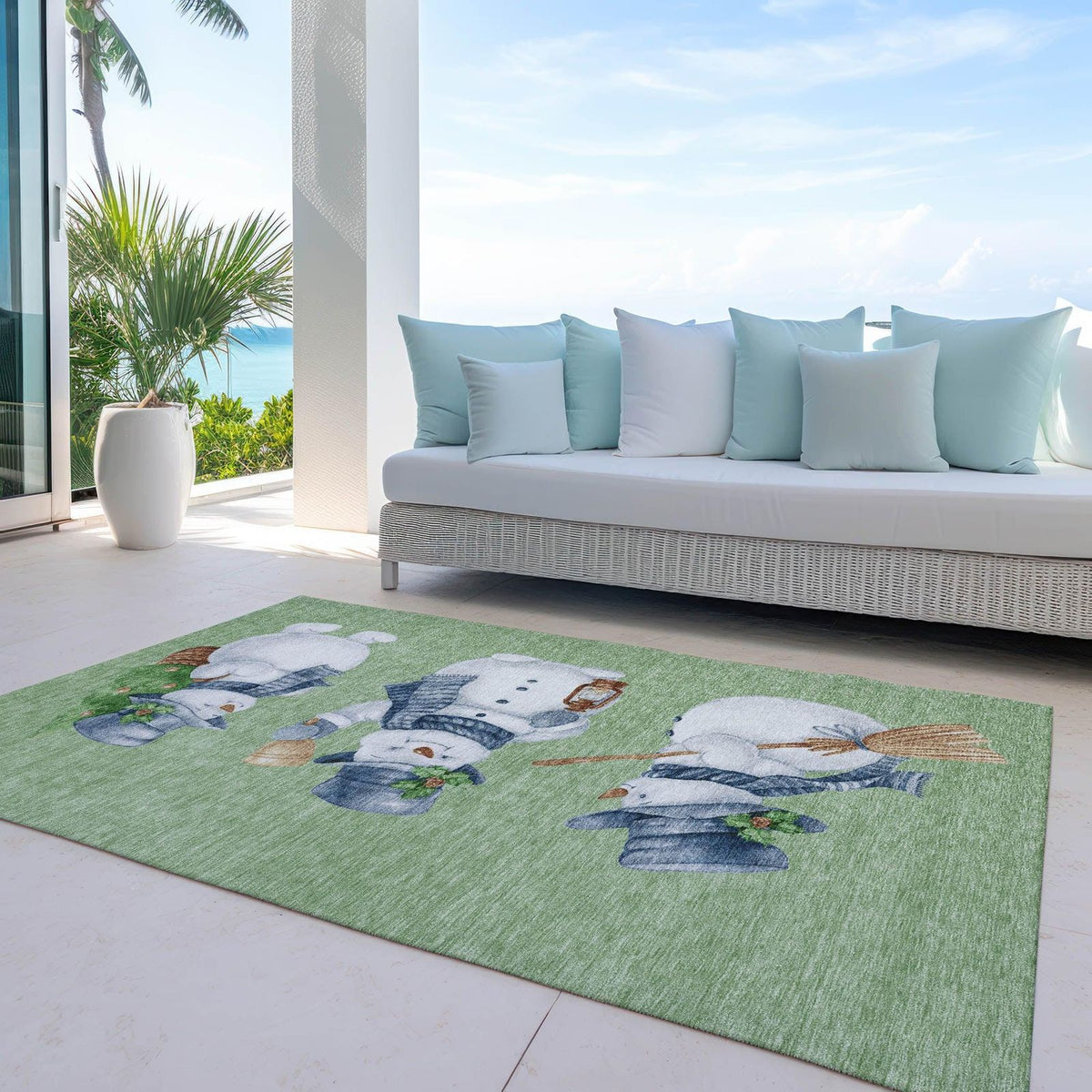 Addison Rugs Raeanor Green Washable Indoor-Outdoor Rug