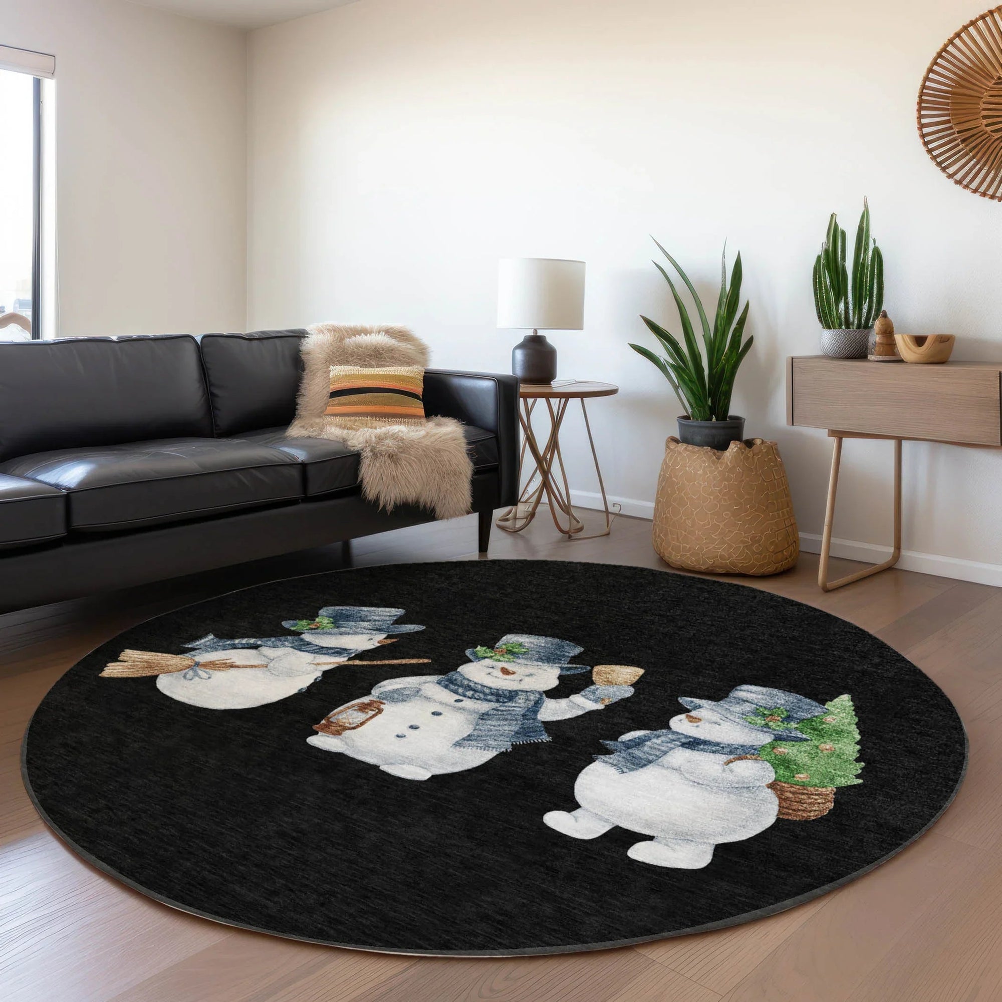 Addison Rugs Raeanor Black Washable Indoor-Outdoor Rug