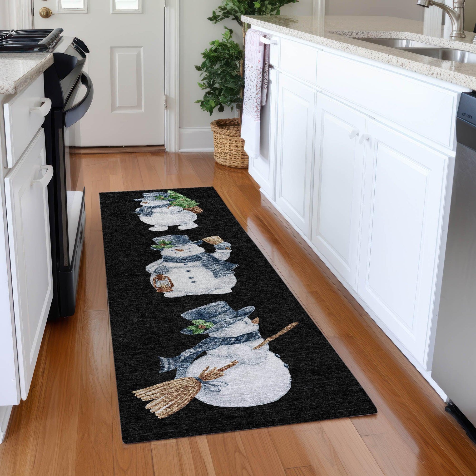 Addison Rugs Raeanor Black Washable Indoor-Outdoor Rug