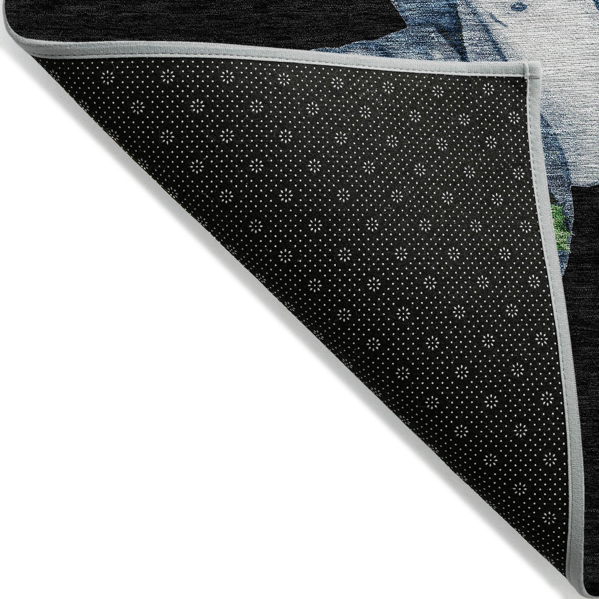 Addison Rugs Raeanor Black Washable Indoor-Outdoor Rug