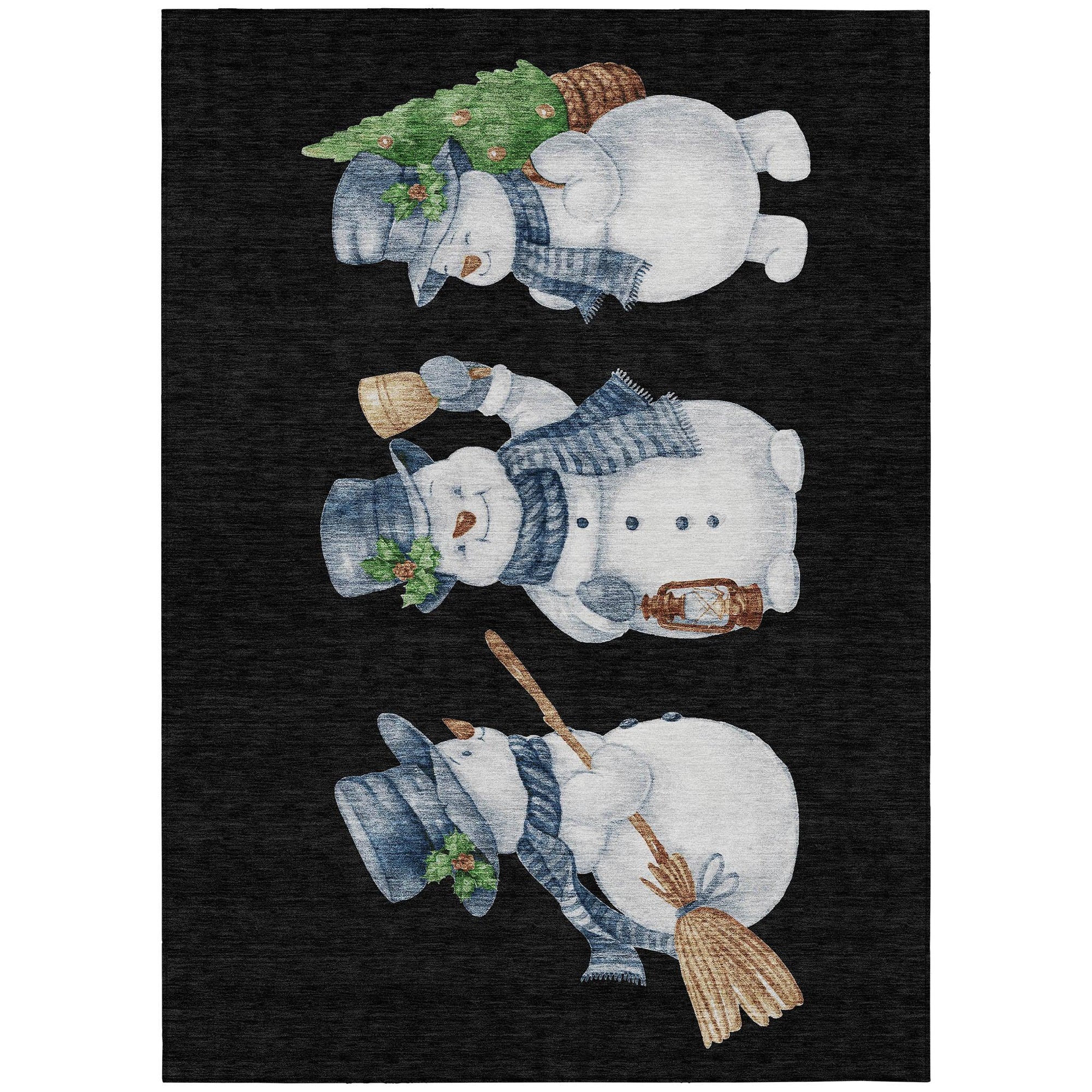 Addison Rugs Raeanor Black Washable Indoor-Outdoor Rug