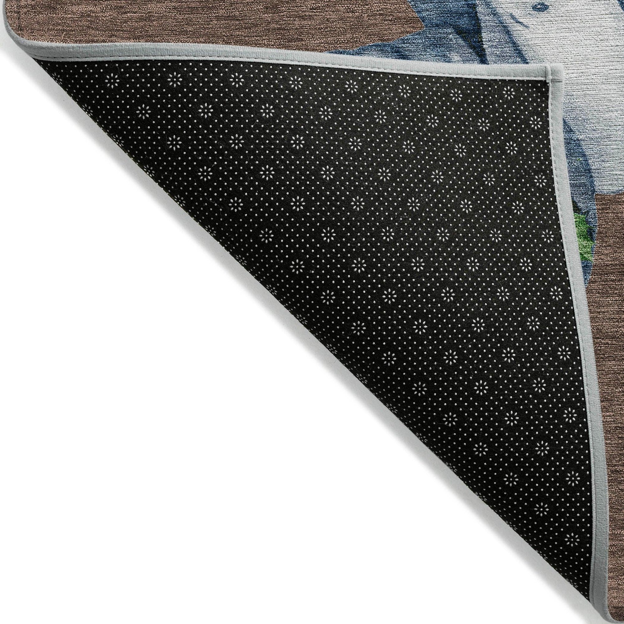 Raeanor Brown Washable Indoor-Outdoor Rug