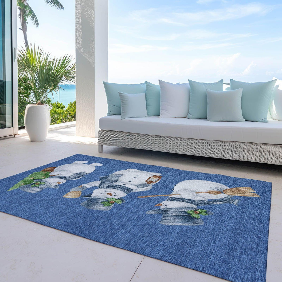 Addison Rugs Raeanor Navy Washable Indoor-Outdoor Rug