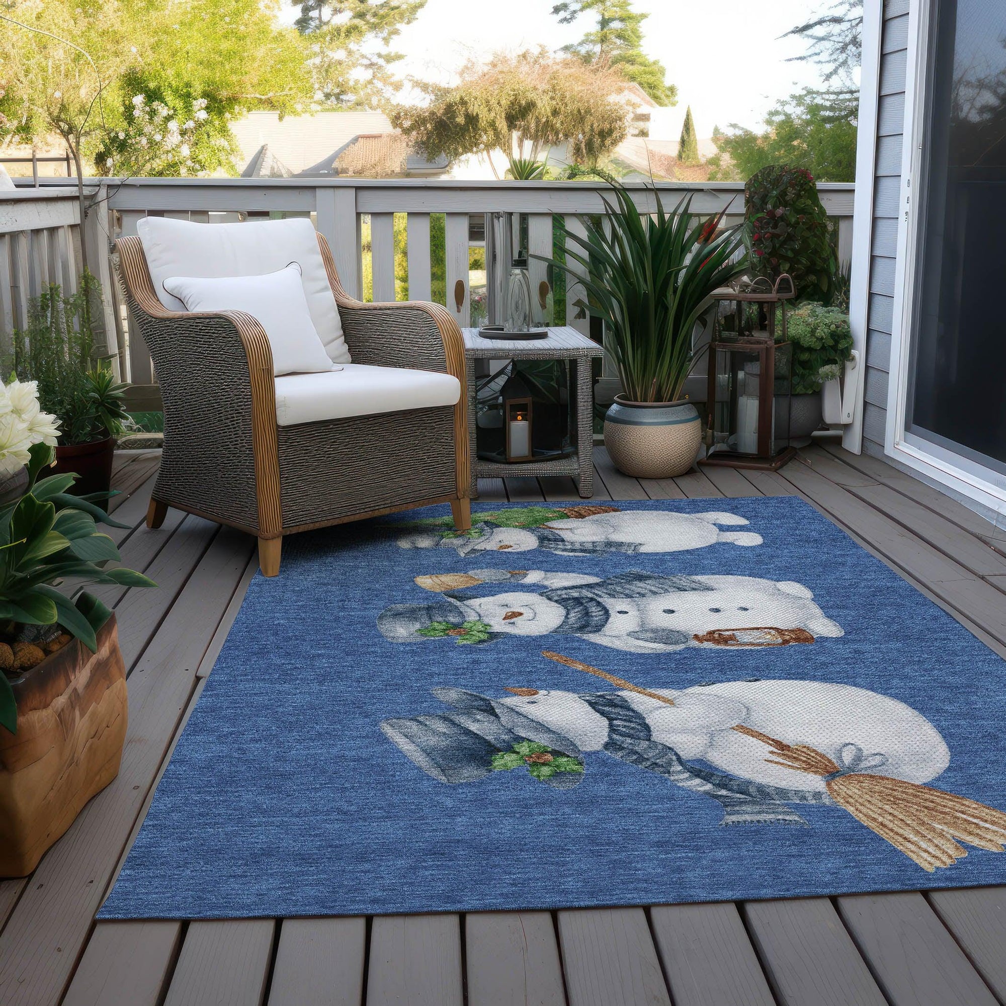 Addison Rugs Raeanor Navy Washable Indoor-Outdoor Rug