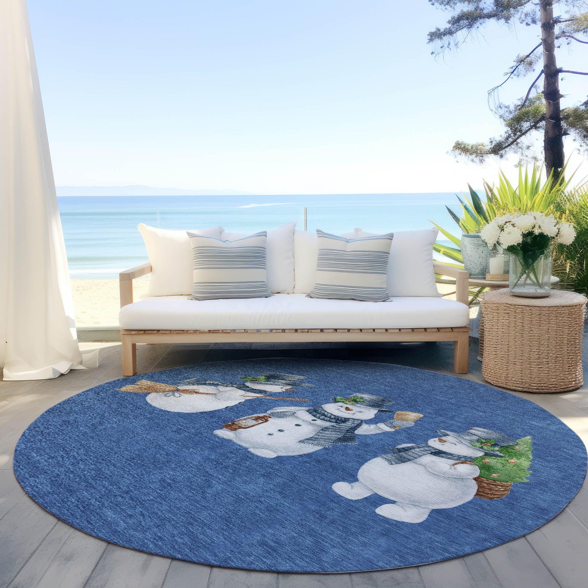 Addison Rugs Raeanor Navy Washable Indoor-Outdoor Rug