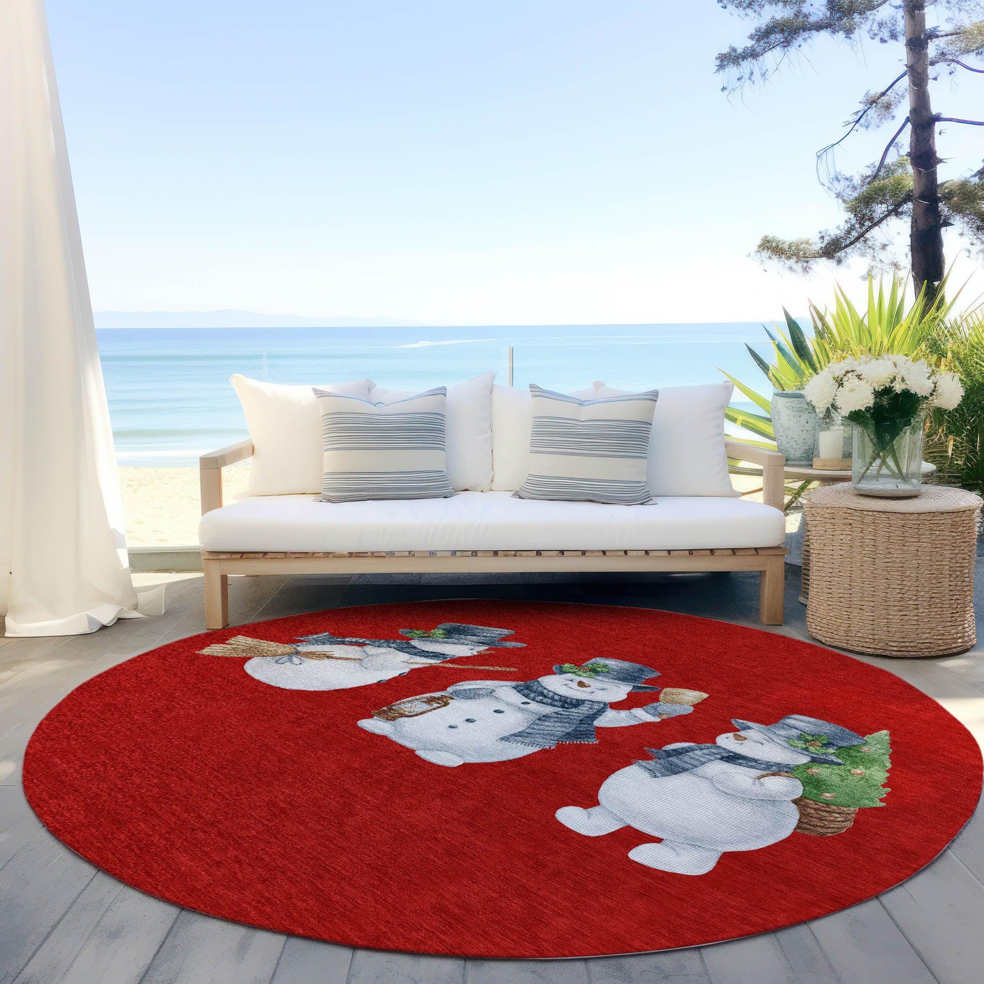 Addison Rugs Raeanor Red Washable Indoor-Outdoor Rug