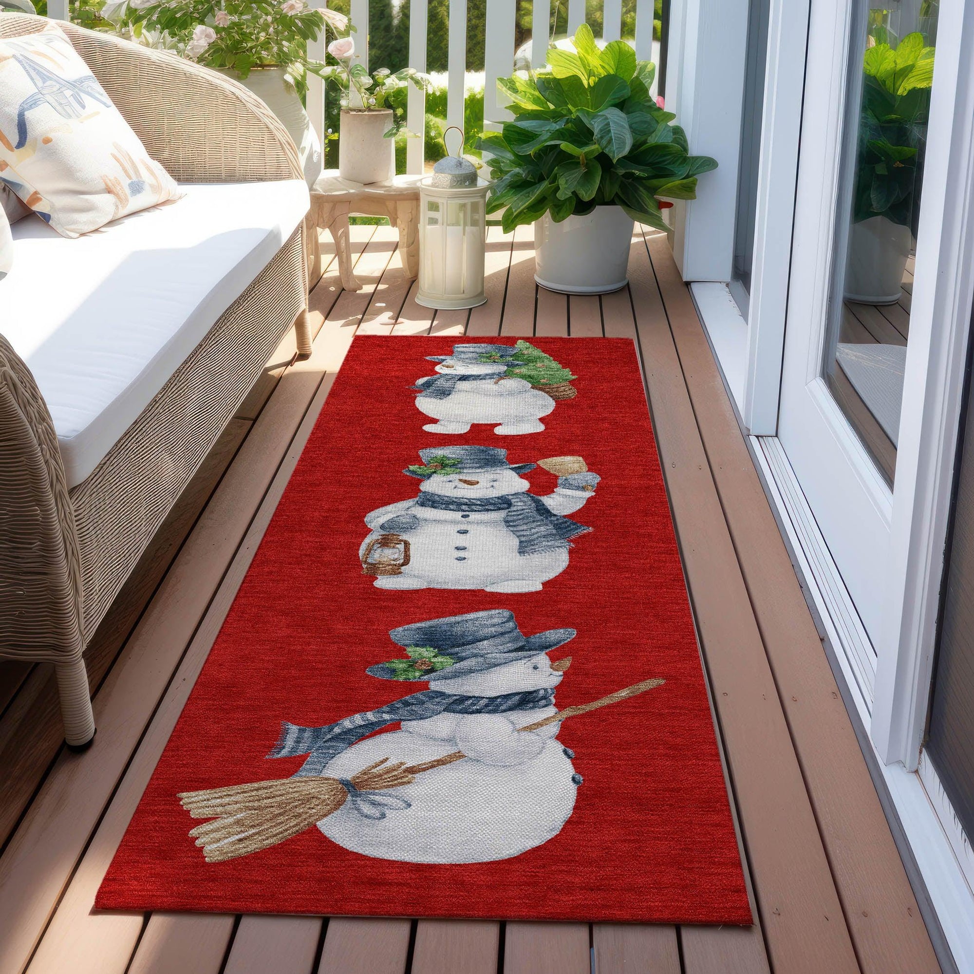 Addison Rugs Raeanor Red Washable Indoor-Outdoor Rug