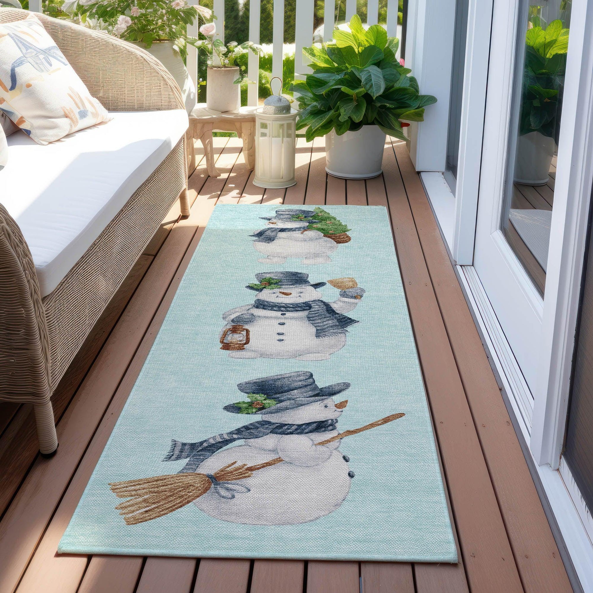Addison Rugs Raeanor Blue Washable Indoor-Outdoor Rug