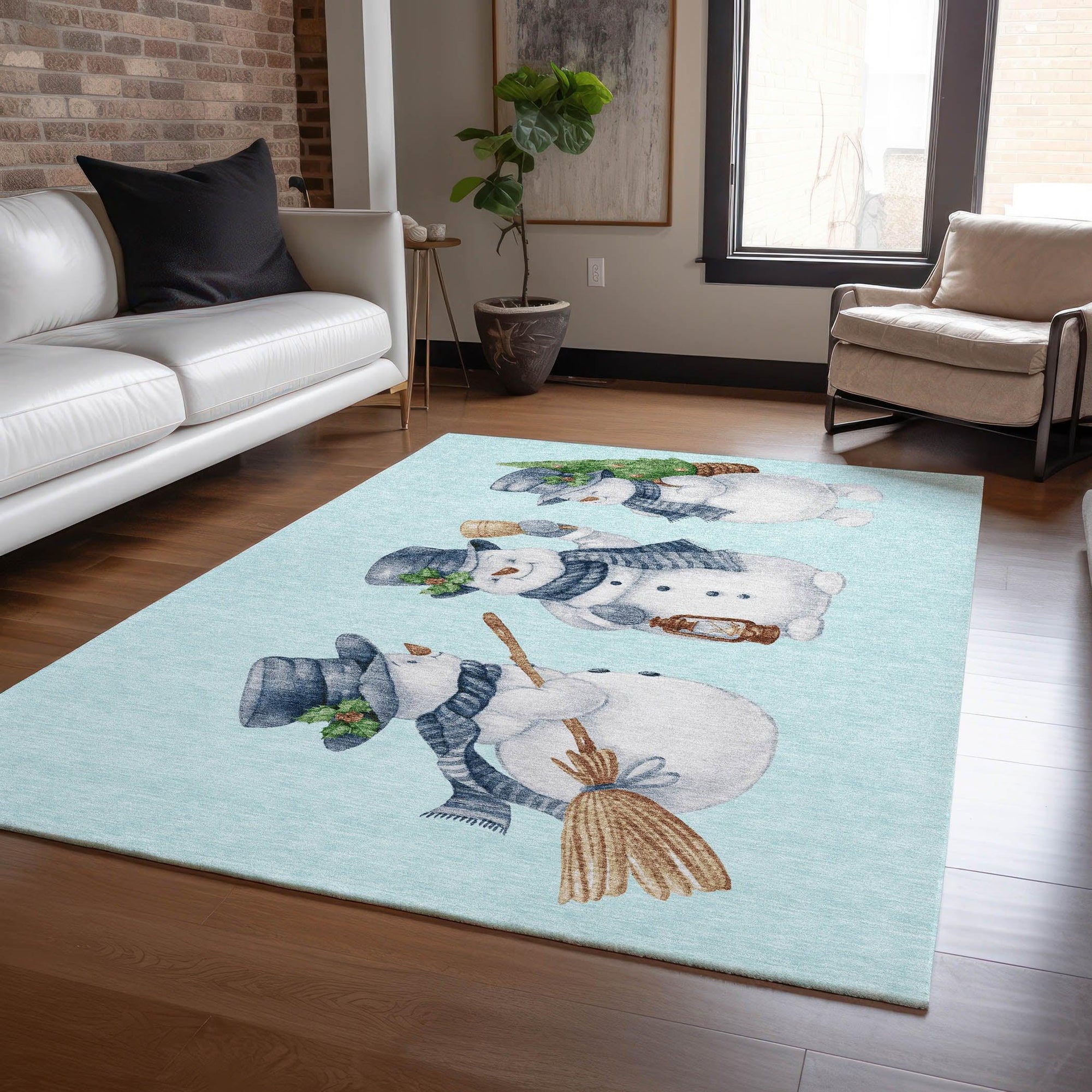 Addison Rugs Raeanor Blue Washable Indoor-Outdoor Rug