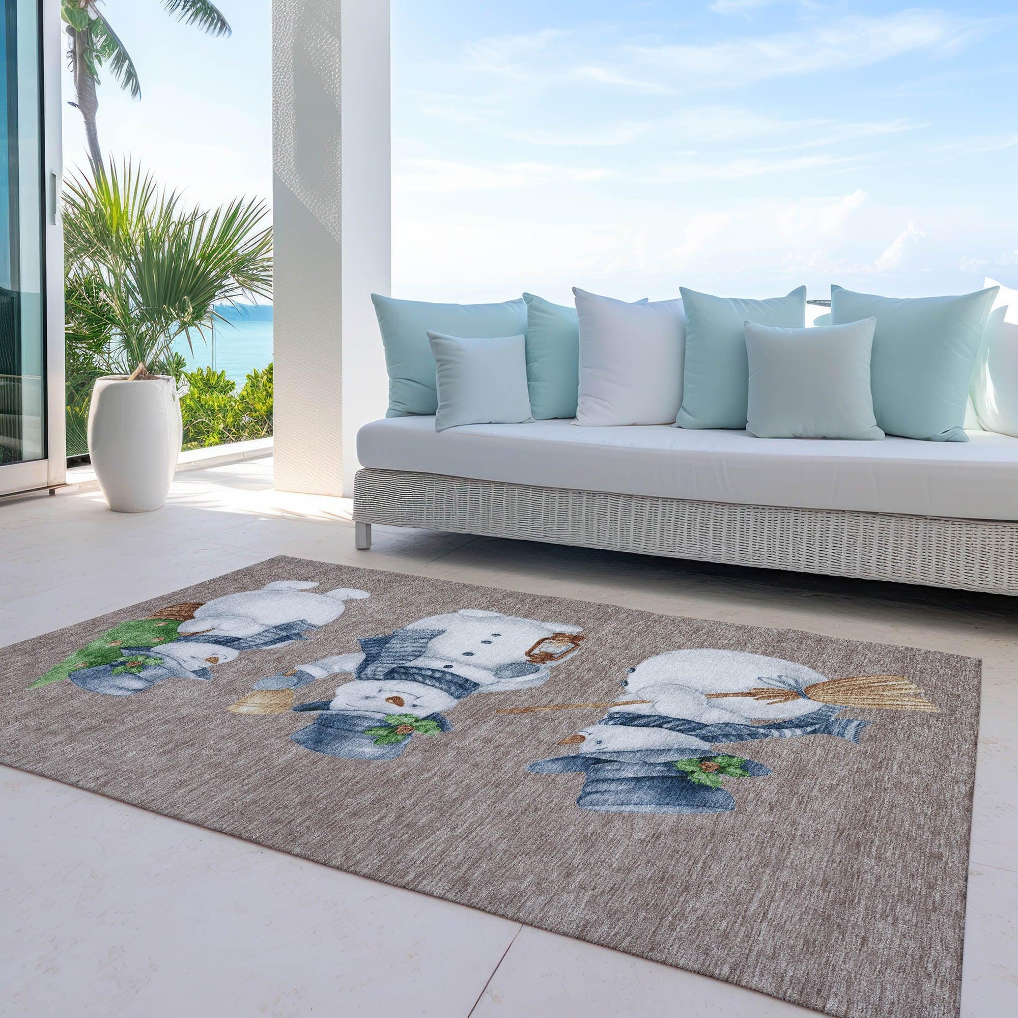 Addison Rugs Raeanor Taupe Washable Indoor-Outdoor Rug