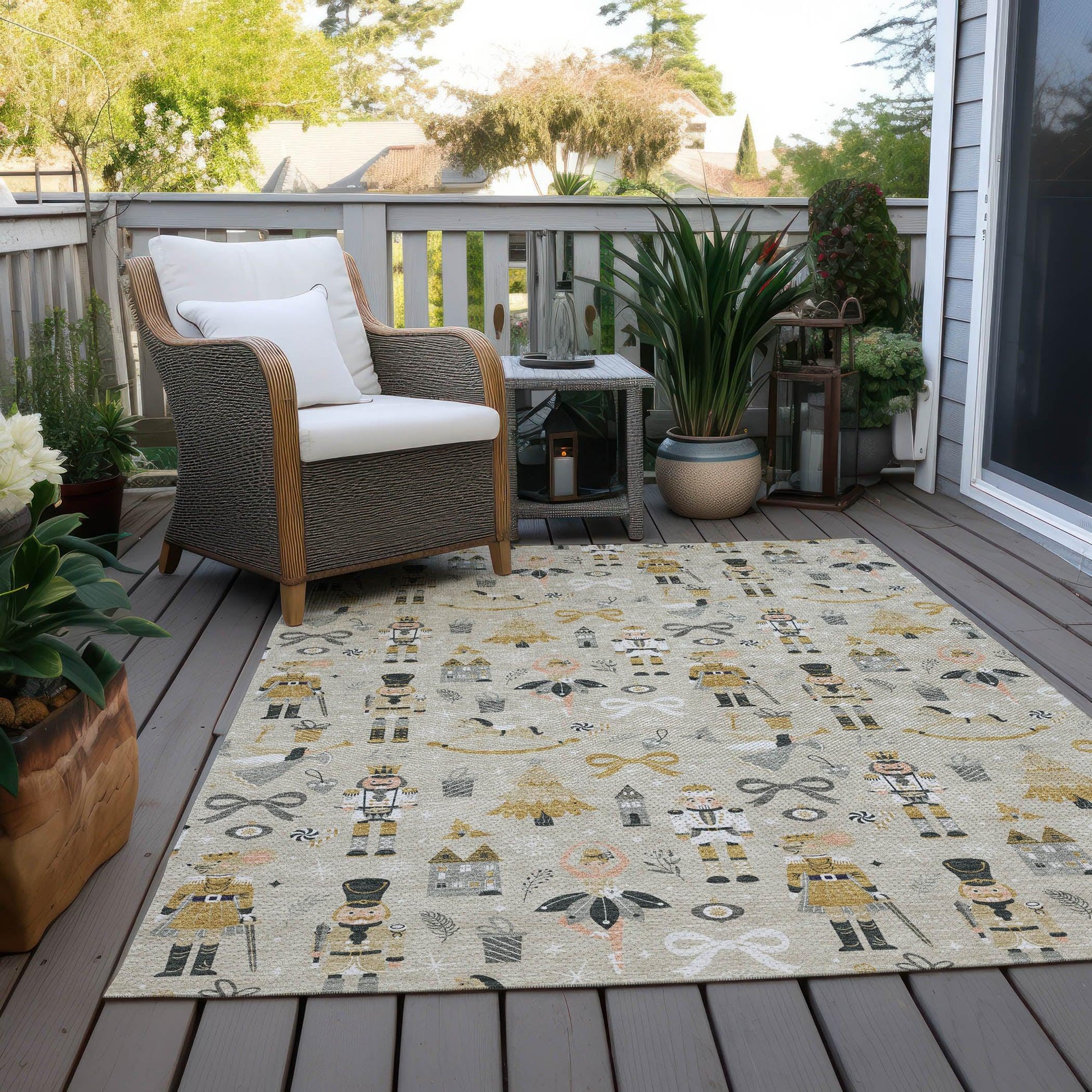Addison Rugs Raeara Brown Washable Indoor-Outdoor Rug