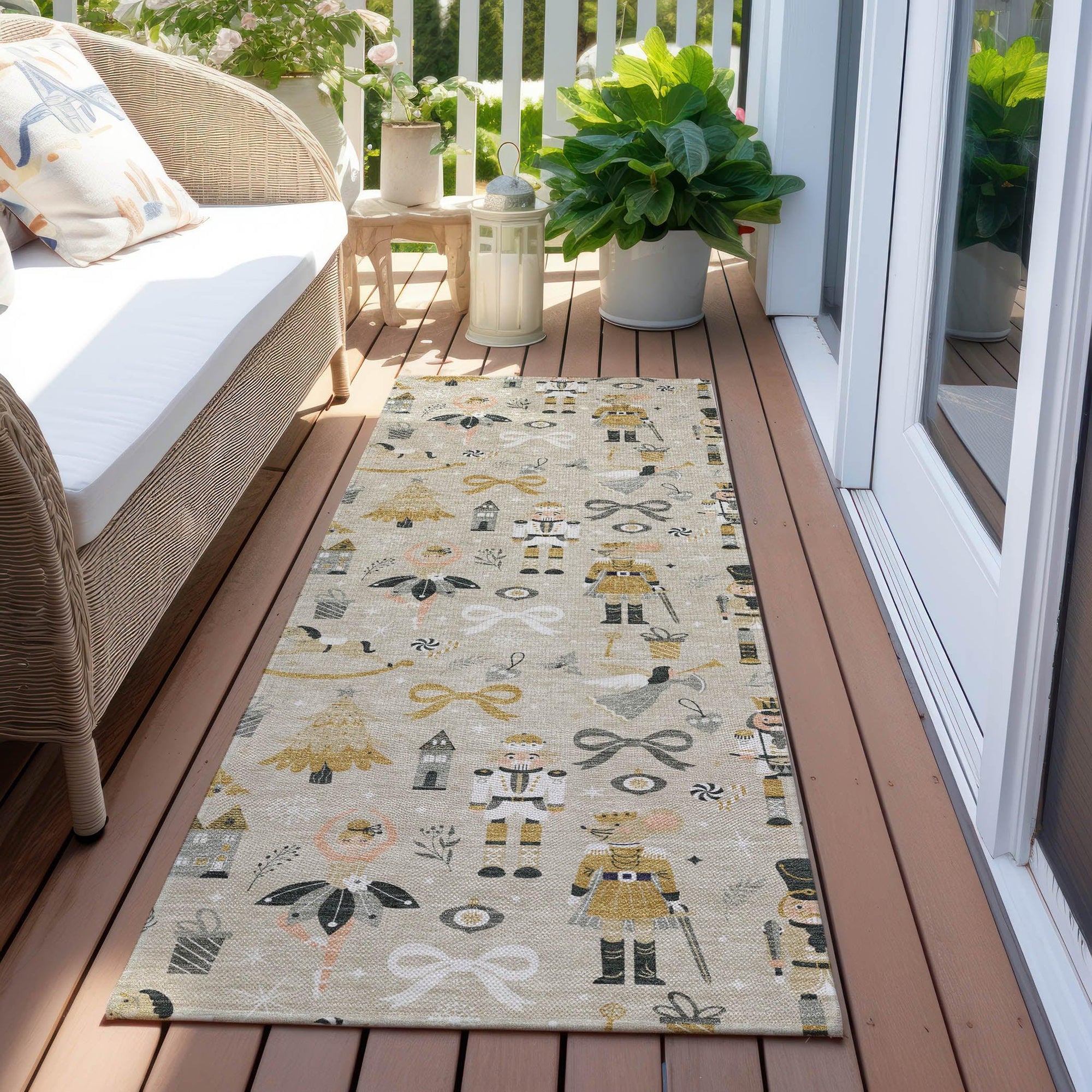 Addison Rugs Raeara Brown Washable Indoor-Outdoor Rug