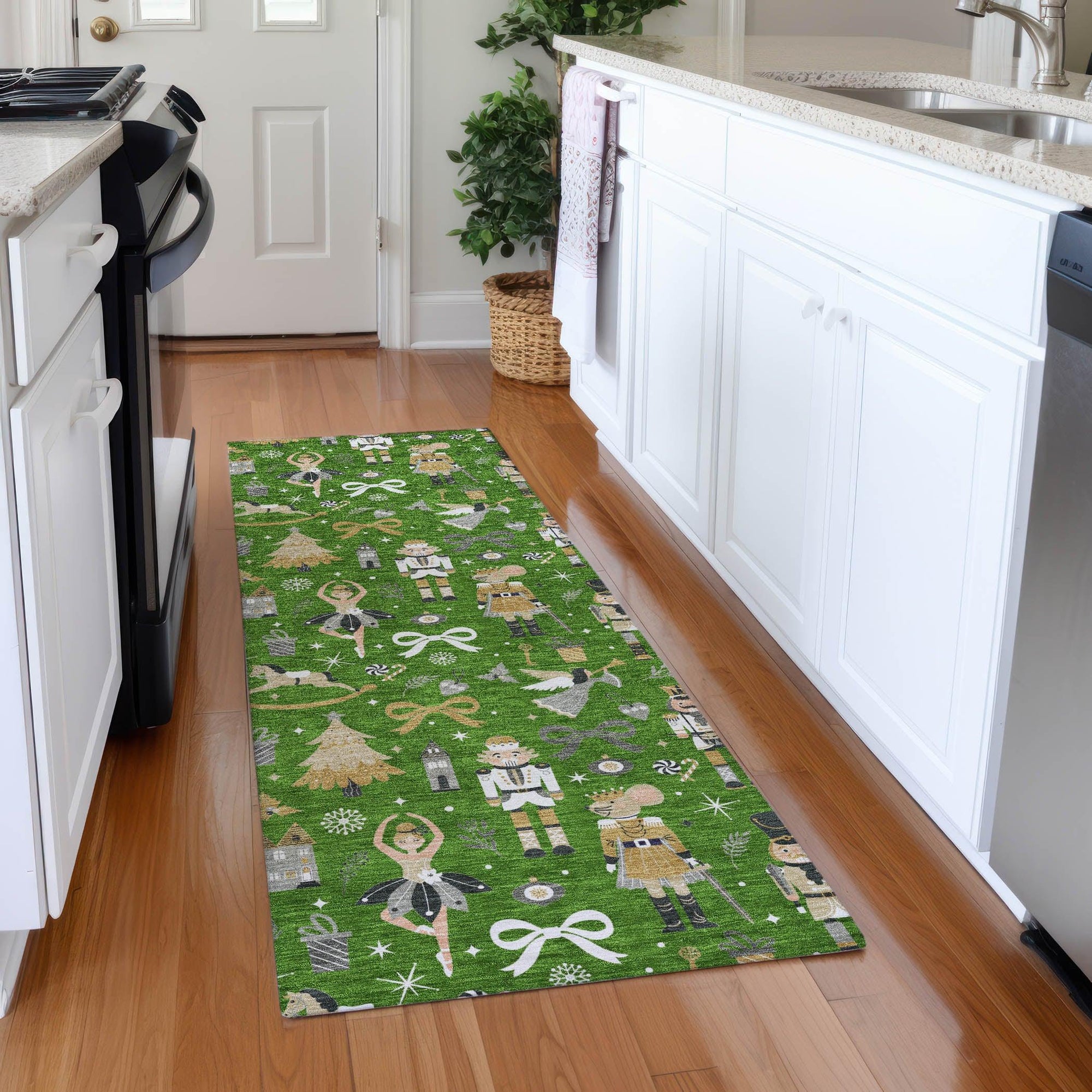 Addison Rugs Raeara Green Washable Indoor-Outdoor Rug