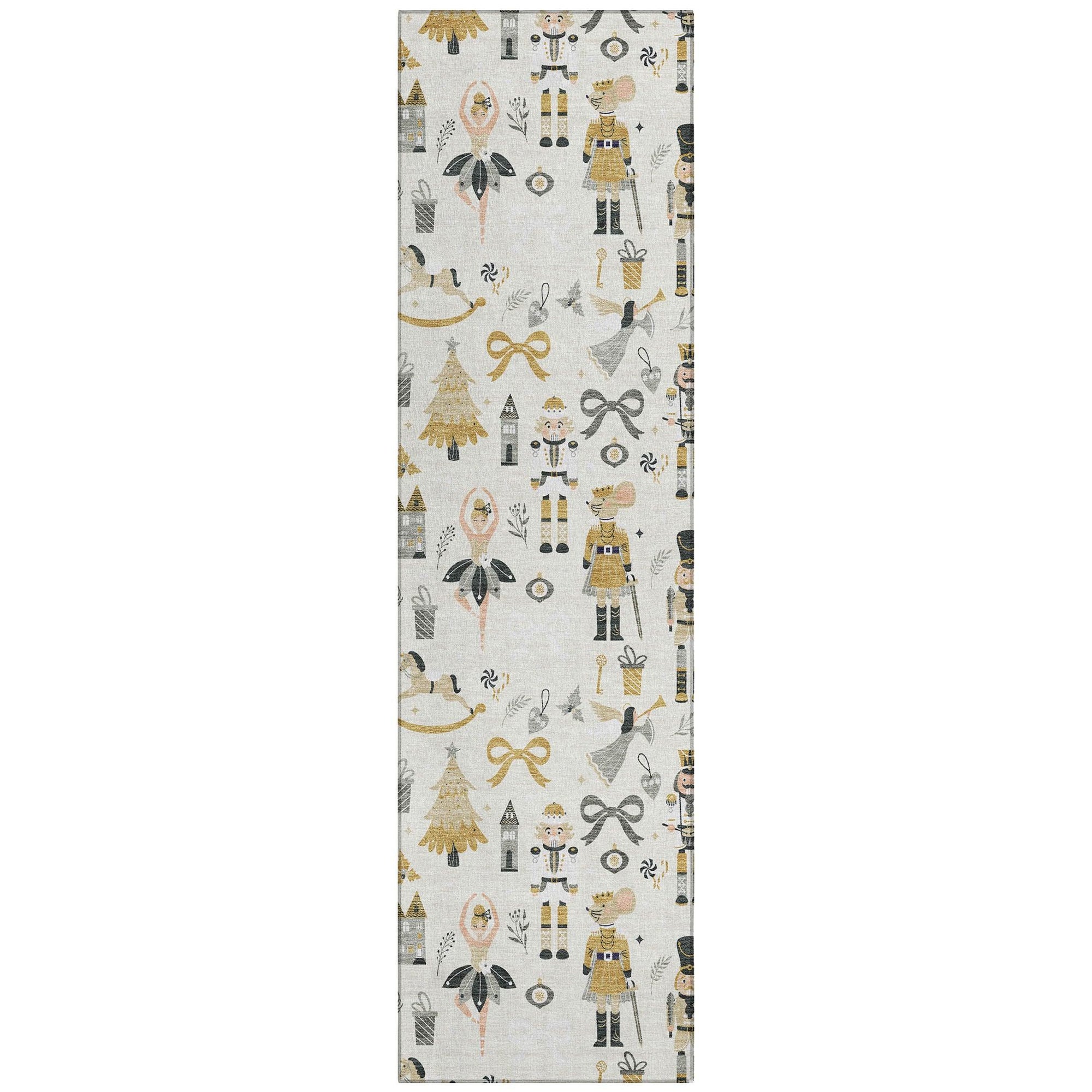 Raeara Ivory Washable Indoor-Outdoor Rug