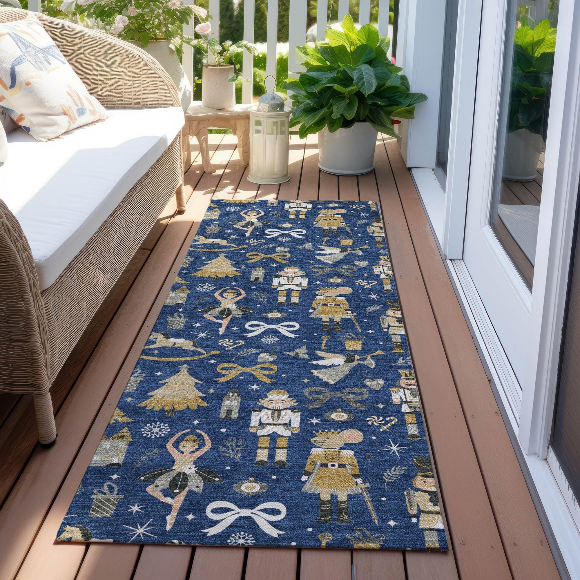 Addison Rugs Raeara Blue Washable Indoor-Outdoor Rug