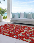Raeara Red Washable Indoor-Outdoor Rug