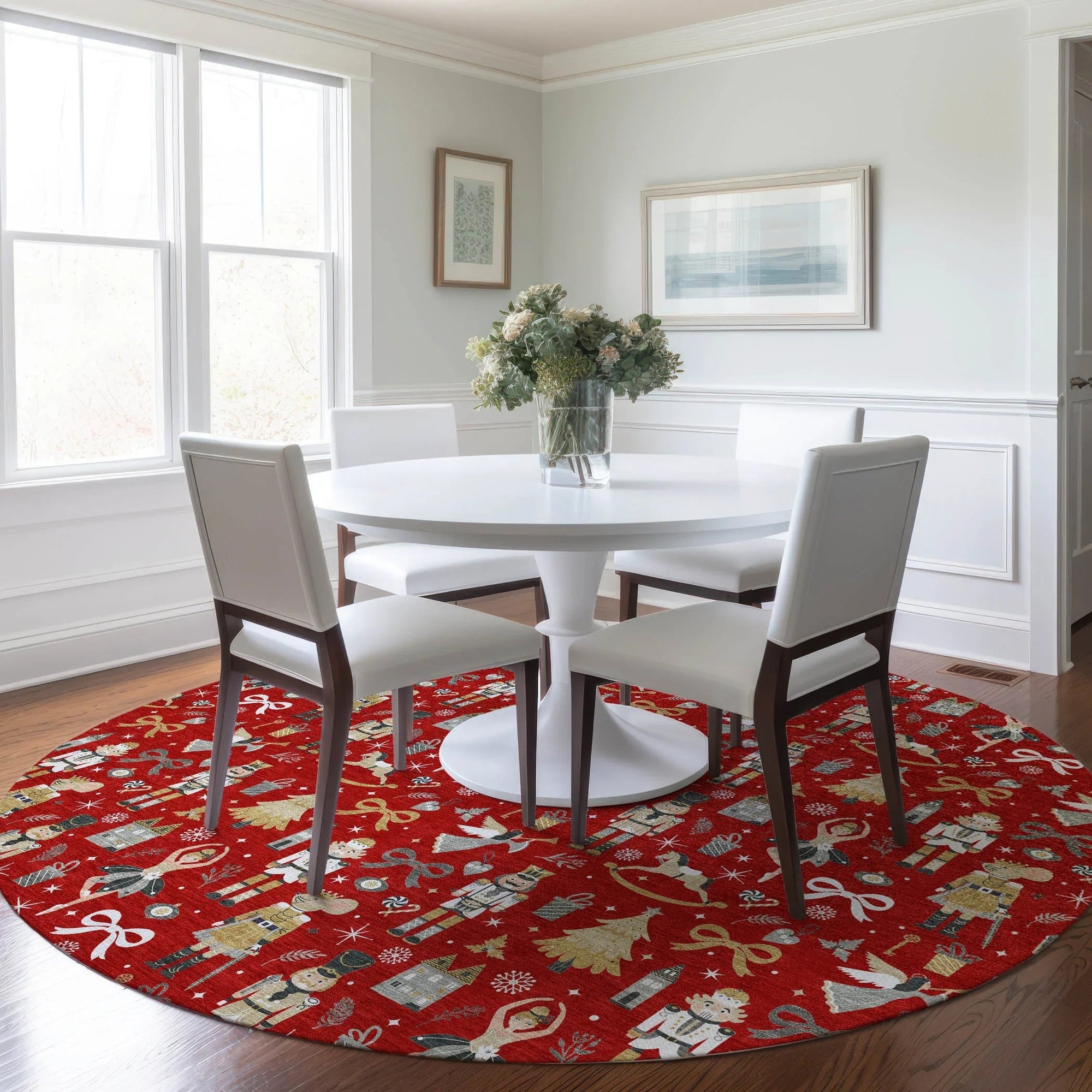 Raeara Red Washable Indoor-Outdoor Rug