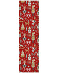 Raeara Red Washable Indoor-Outdoor Rug